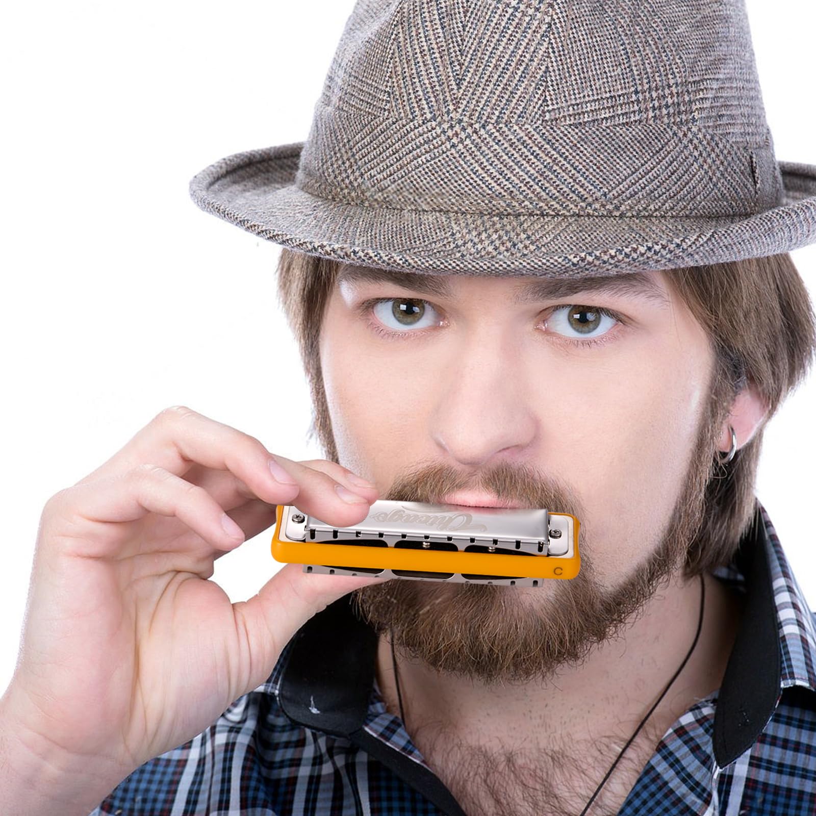 Harmonica JDR Blues key of C 10 Holes 20 Tones Harps Armonica for Adults Kids Professional Beginners Mini Mouth Organ with Case Chicago - Image 5