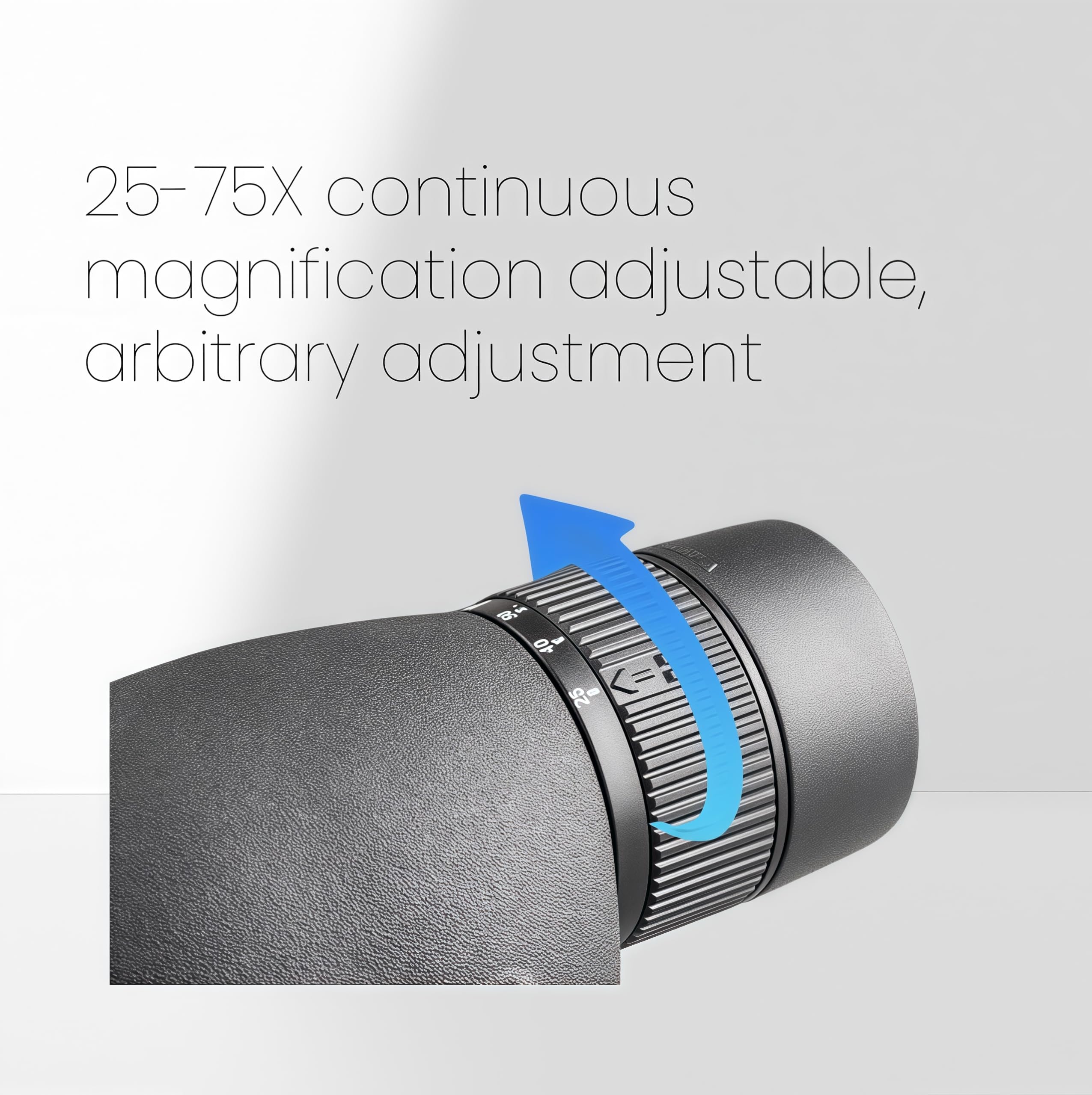 HD 25-75×60mm Spotting Scope with Tripod and Phone Adapter.High-Definition Spotting Scopes for Bird Watching and Wildlife Viewing,Monocular - Image 9