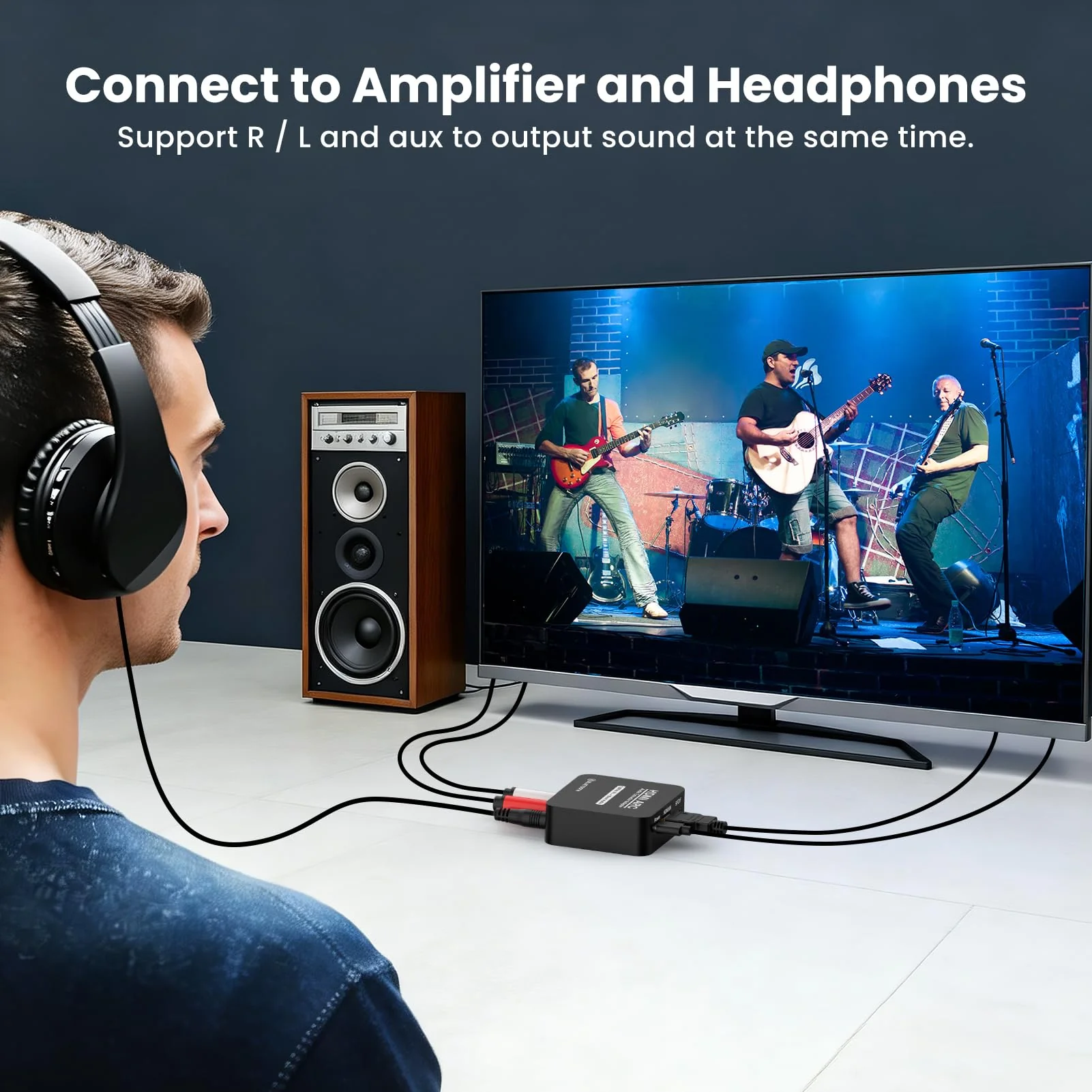 HDMI ARC Audio Converter,Digital Optical SPDIF Signals to Analog 3.5mm Jack and RCA (L/R) Stereo Audio Adapter for Soundbar,Speaker,Amplifier, Bluetooth 5.3 Receiver, Compatible with ARC Smart TV - Image 6