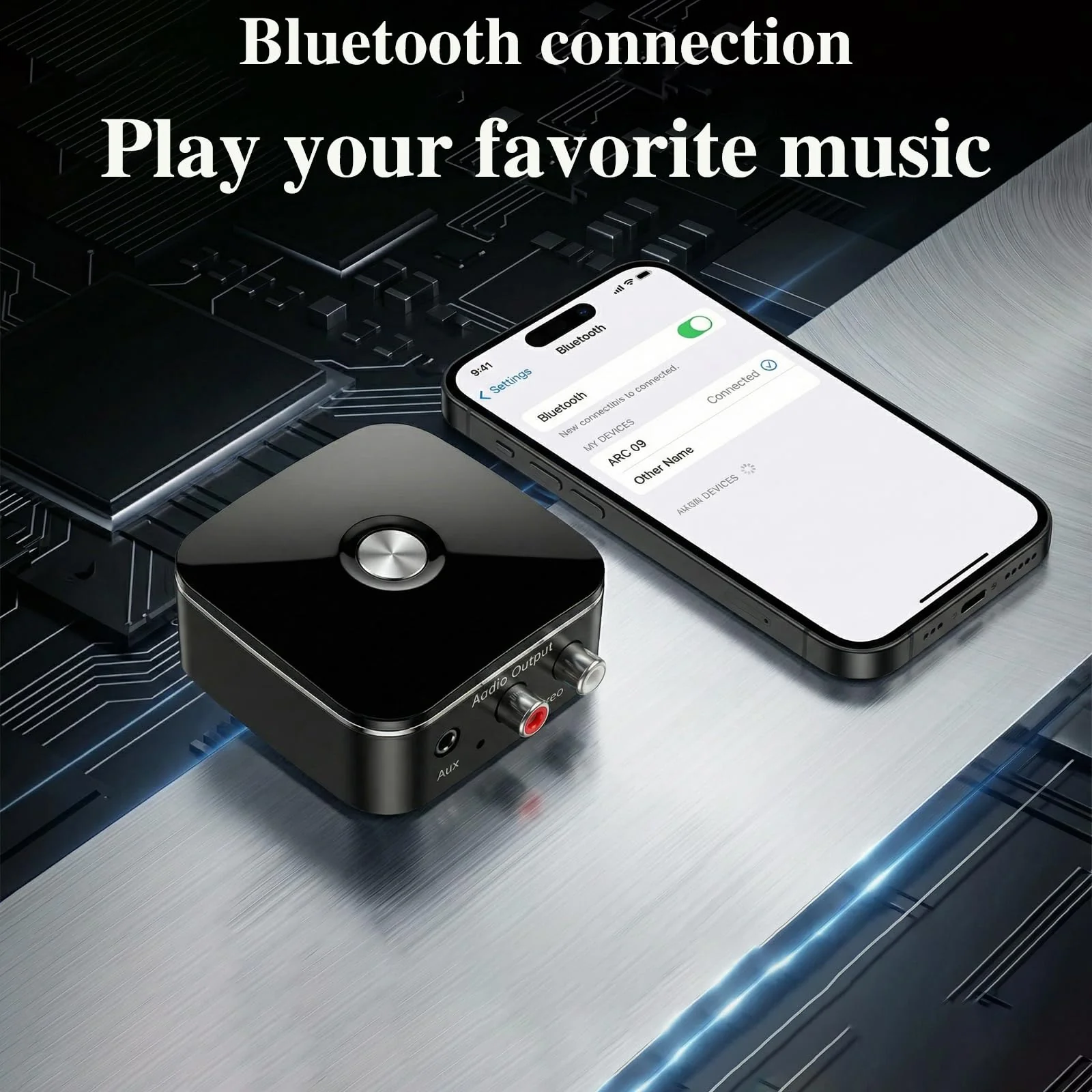 HDMI ARC Audio Extractor Converter,with Bluetooth 5.3 Audio Receiver Digital to Analog Audio Converter, SPDIF/HDMI ARC RCA Adapter with Button Control for Stereo L/R 3.5mm Jack for TV - Image 3