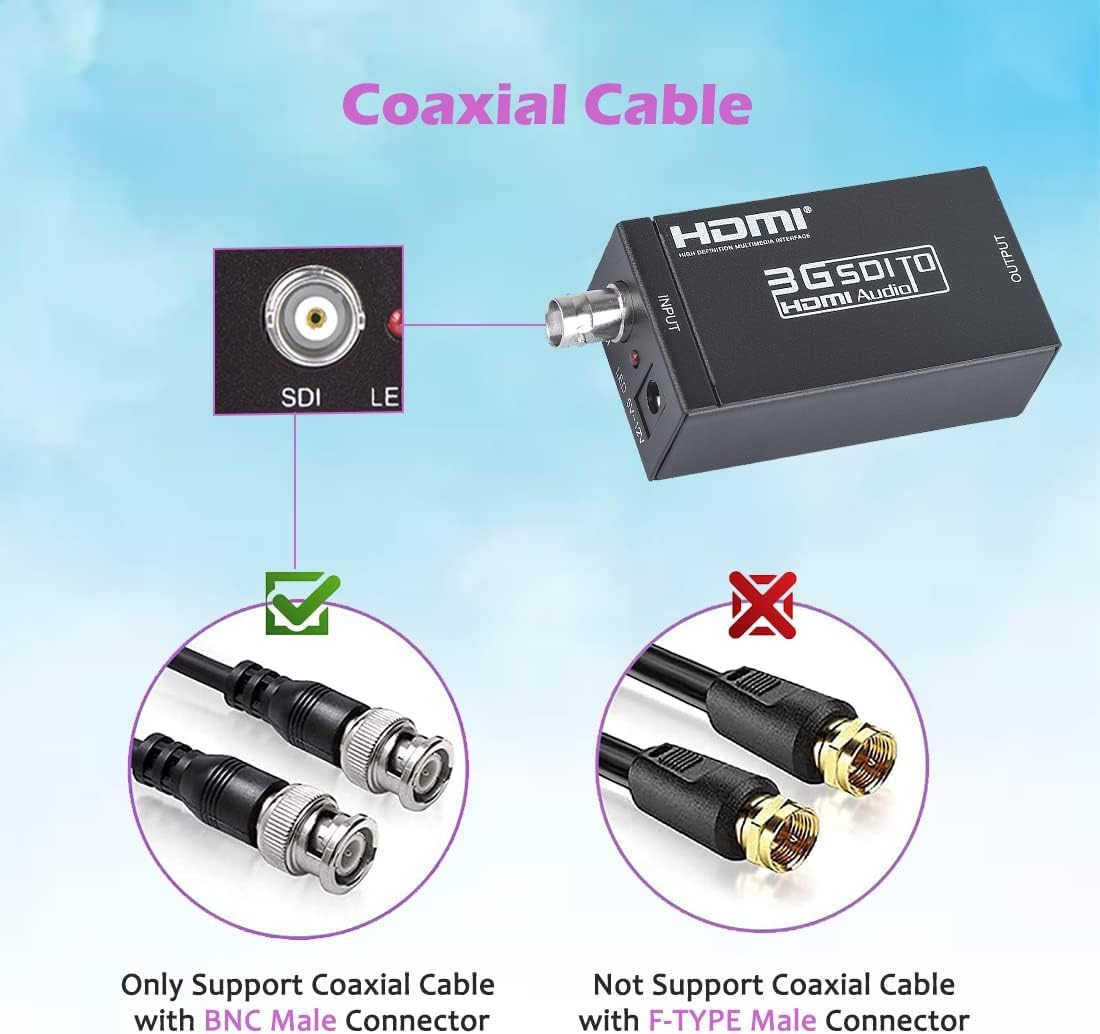 HDMI Converter Adapter - Mini 3G SDI to HDMI for SD/HD/3G-SDI Signals - Image 5