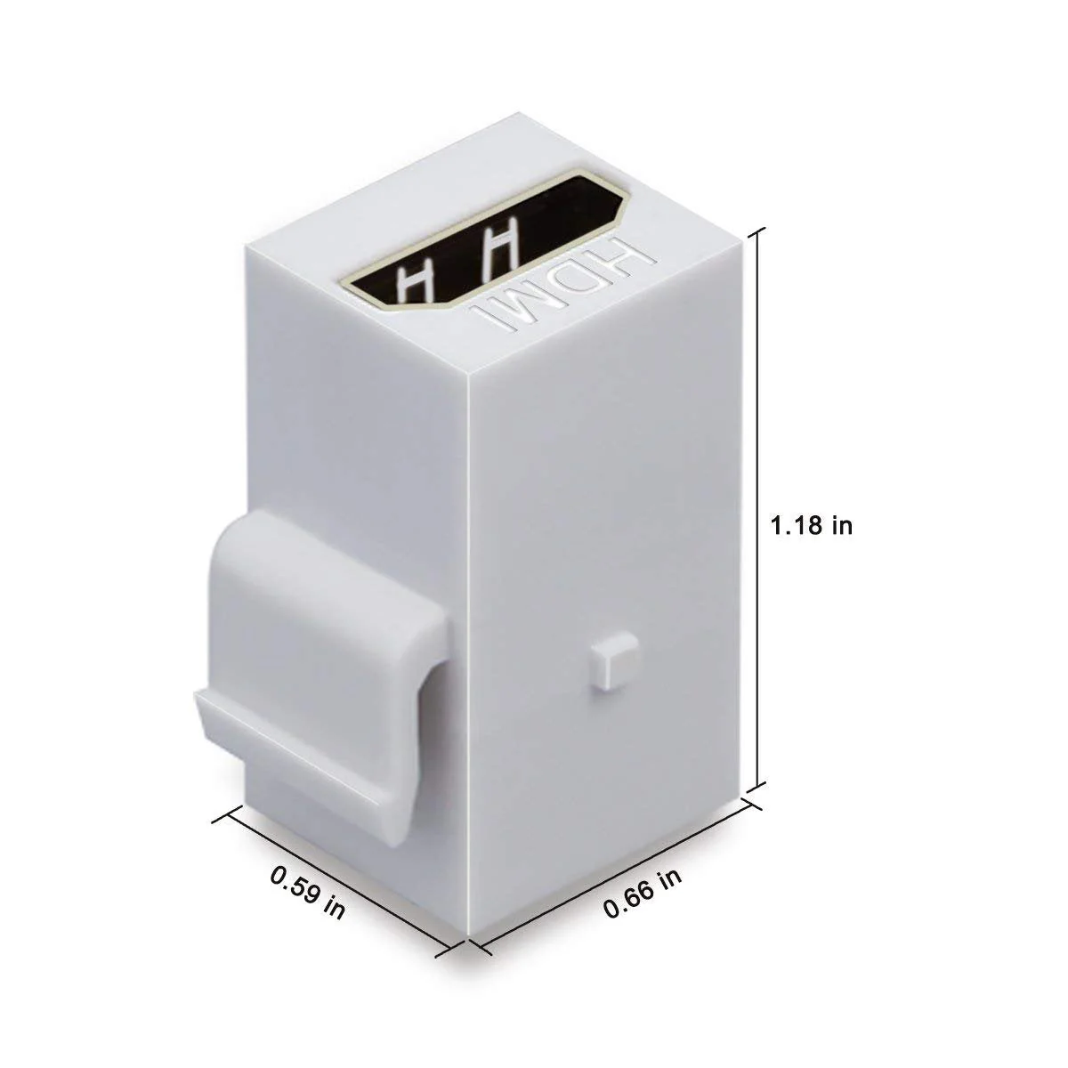 HDMI Keystone Jack, 10 Pack HDMI Keystone Insert Female to Female Coupler Adapter - White 10pcs 10pack - Image 6