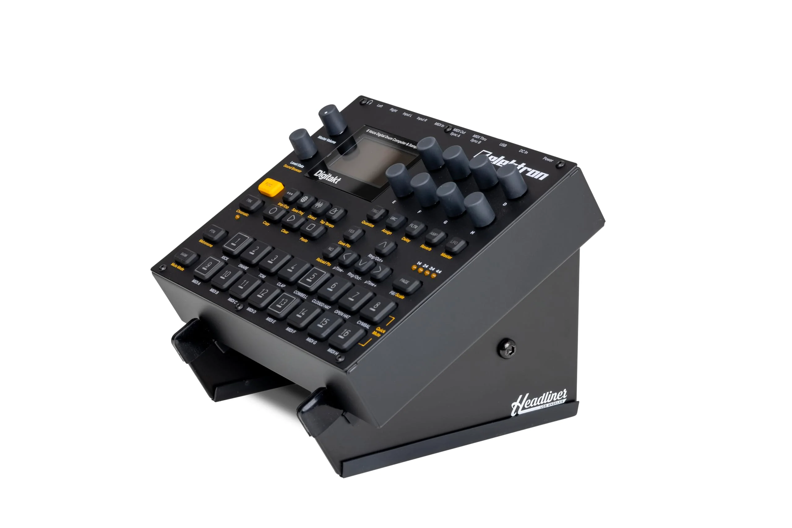Headliner Adjustable Steel Desktop Production Stand (Small); Fits Small Synths, Samplers, Effects Modules, Drum Machines and more Music Production Gear for your Studio Single Tier Small