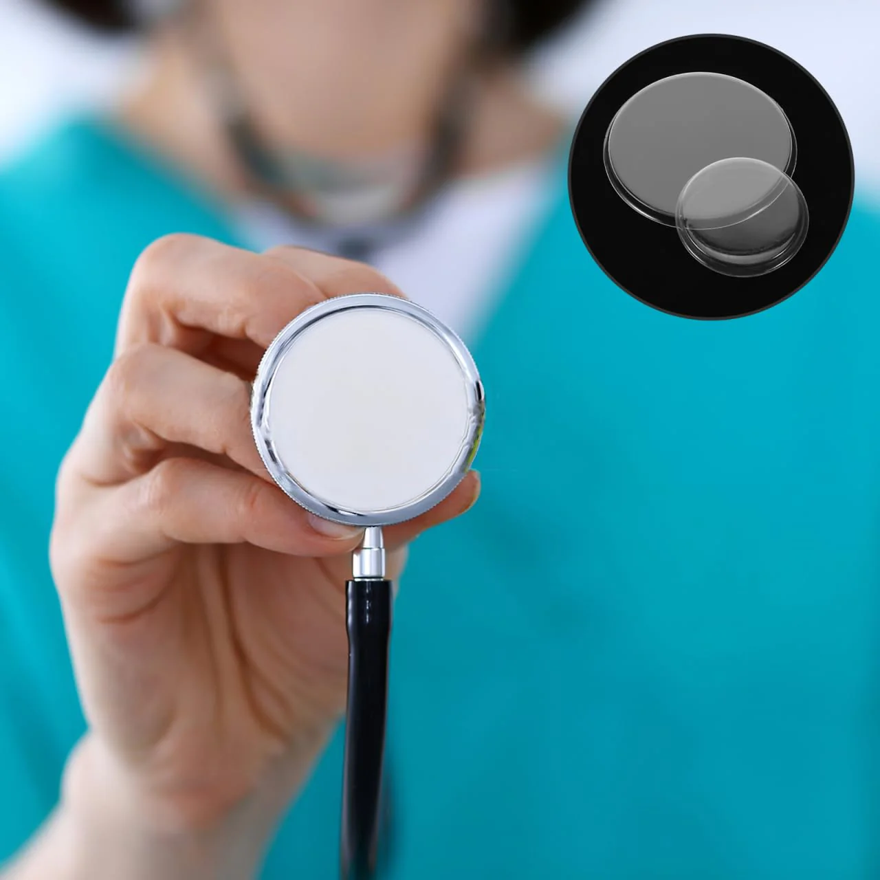 Healeved 2 x Stethoscope Membrane Accessories Replacement for Paediatric and Adult Stethoscopes Durable and Precise Diaphragms for Optimal Auscultation Easy Installation and Compatibility - Image 2