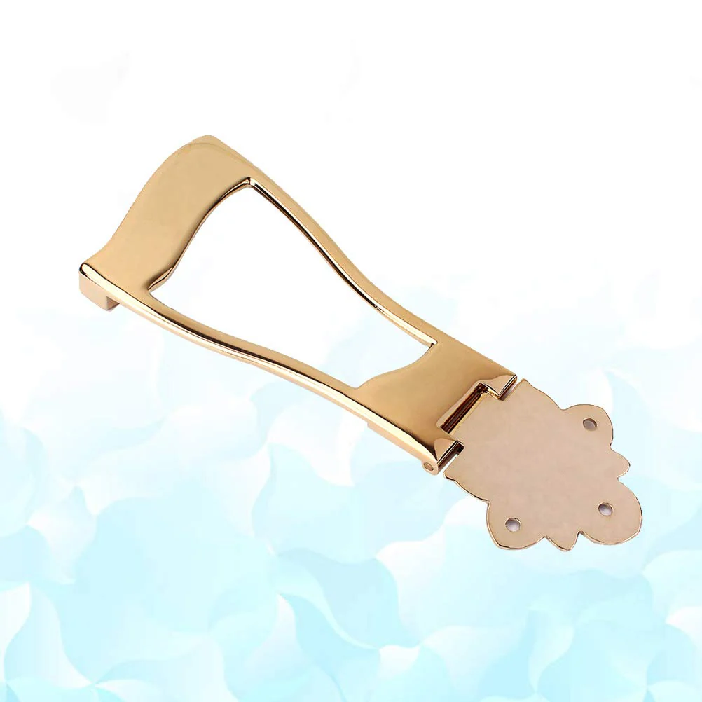 Healifty 6 String Guitar Trapeze Tailpiece Bridge for Jazz Archtop Guitar Replacement (Gold) - Image 4