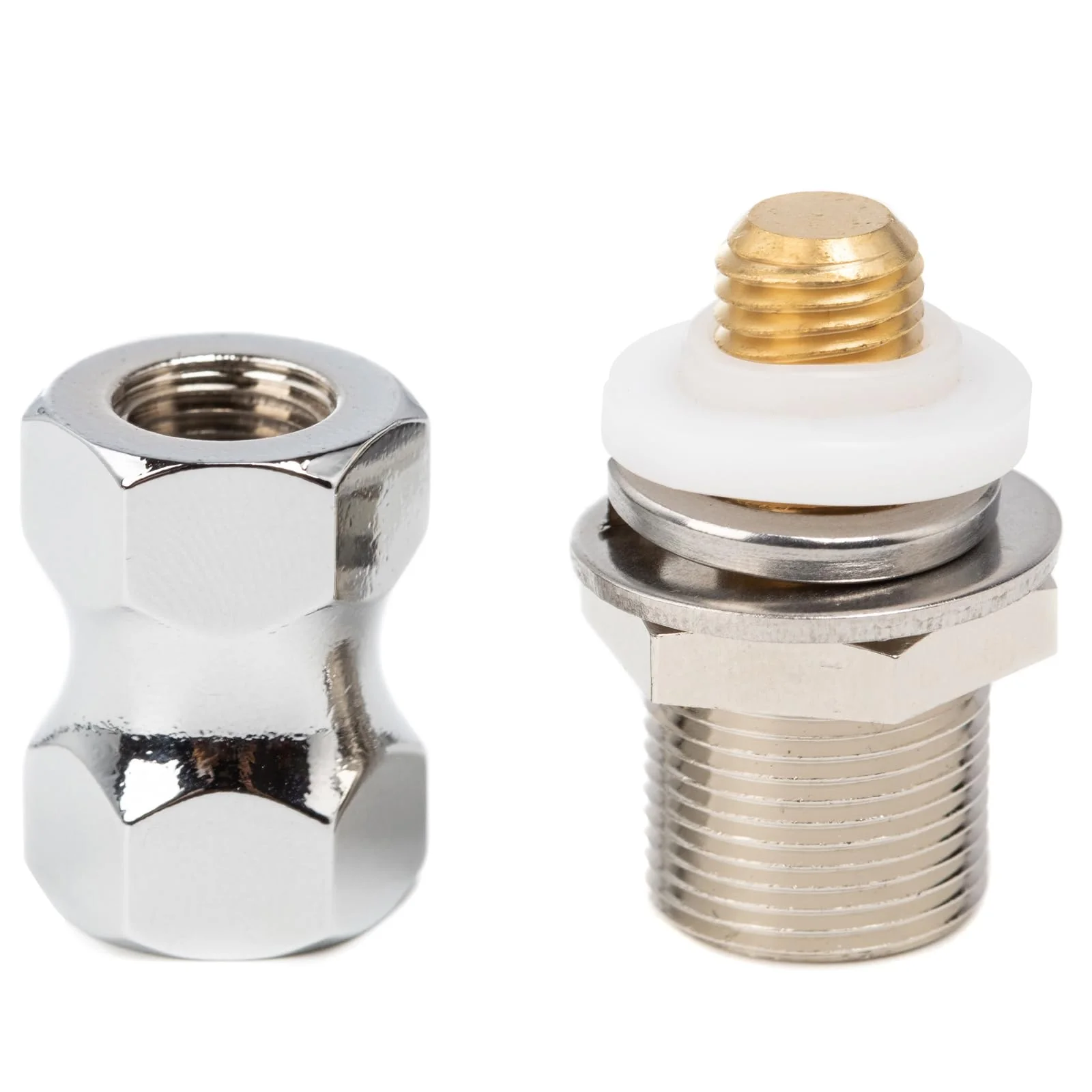 Heavy Duty SO-239 Stud Mount for CB Radio Antenna Standard 3/8 x 24 Threaded Antenna Stud Mount Adapter CB SO239 Stud Mount for Any 1/2" Hole Silver - Image 3