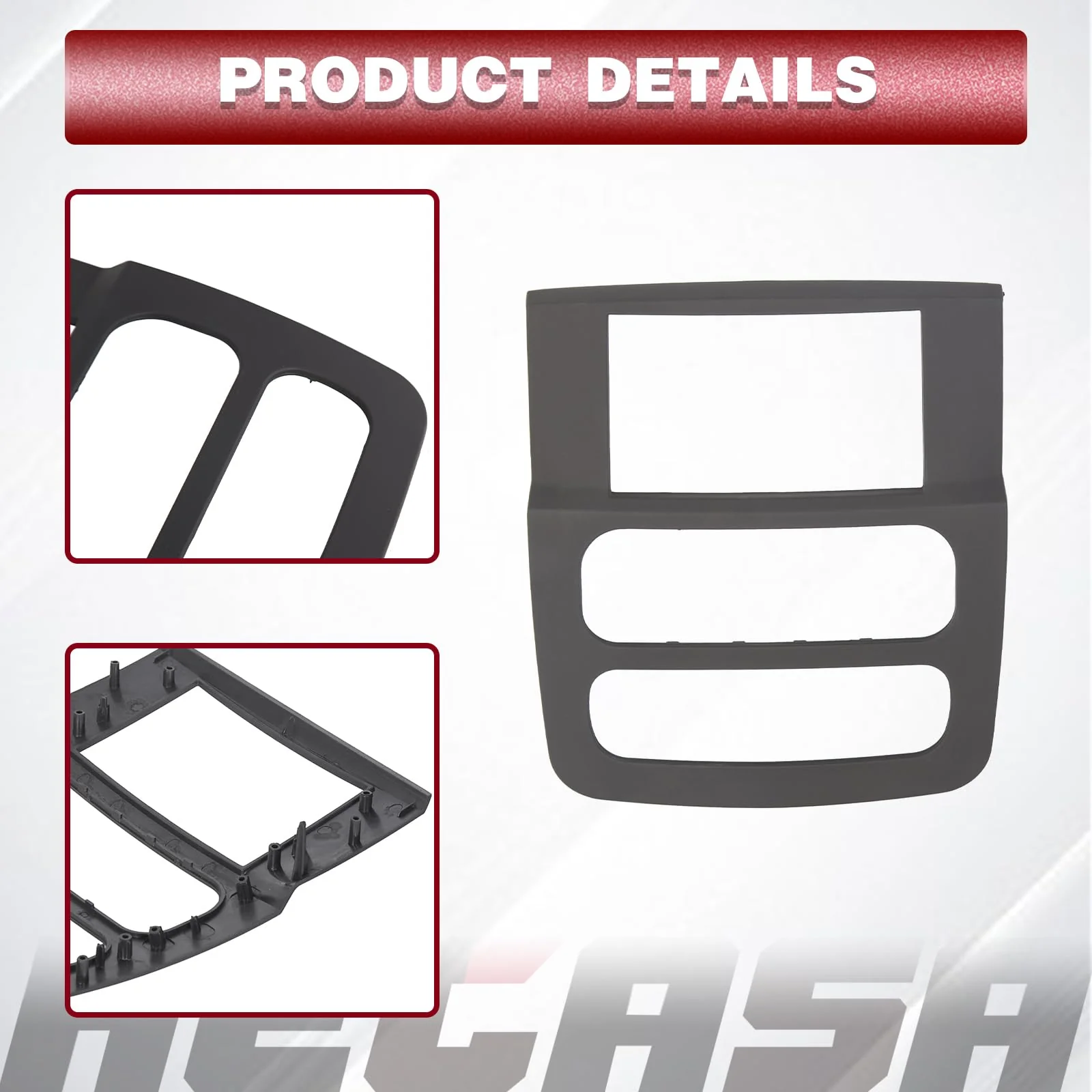 HECASA Double Din Radio Stereo Dash Kit Compatible with 2002 2003 2004 2005 Dodge Ram 1500 2500 3500 Without Wiring Harness - Image 5