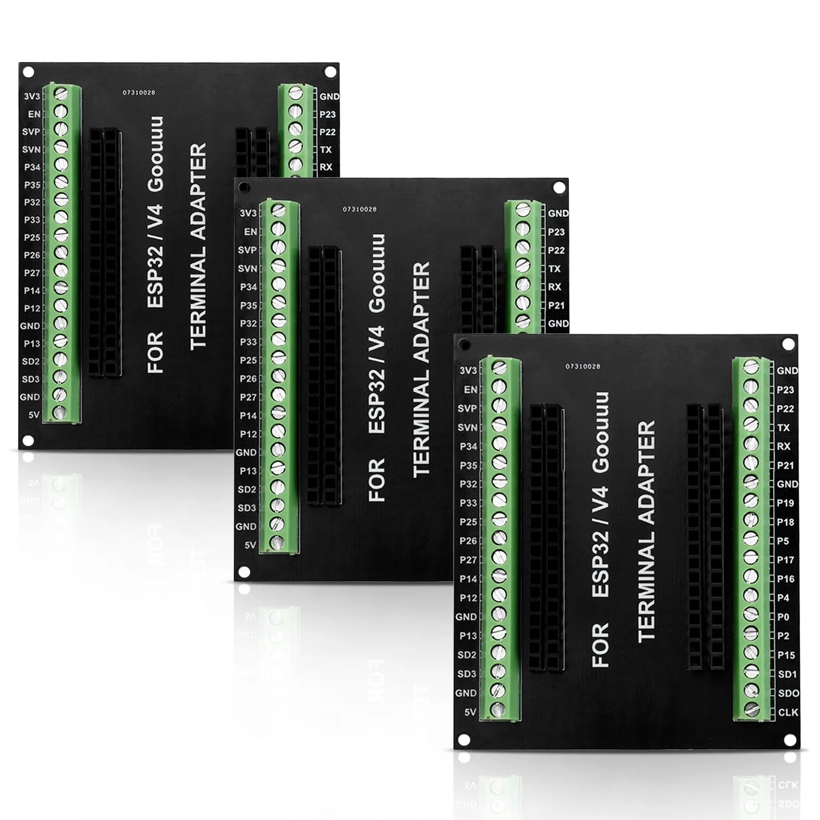 Heemol Pack of 3 for ESP32 GPIO Breakout Board for 38PIN 25.5mm for ESP32 Development Board Expansion Board for ESP32 Breadboard Breakout board x 3