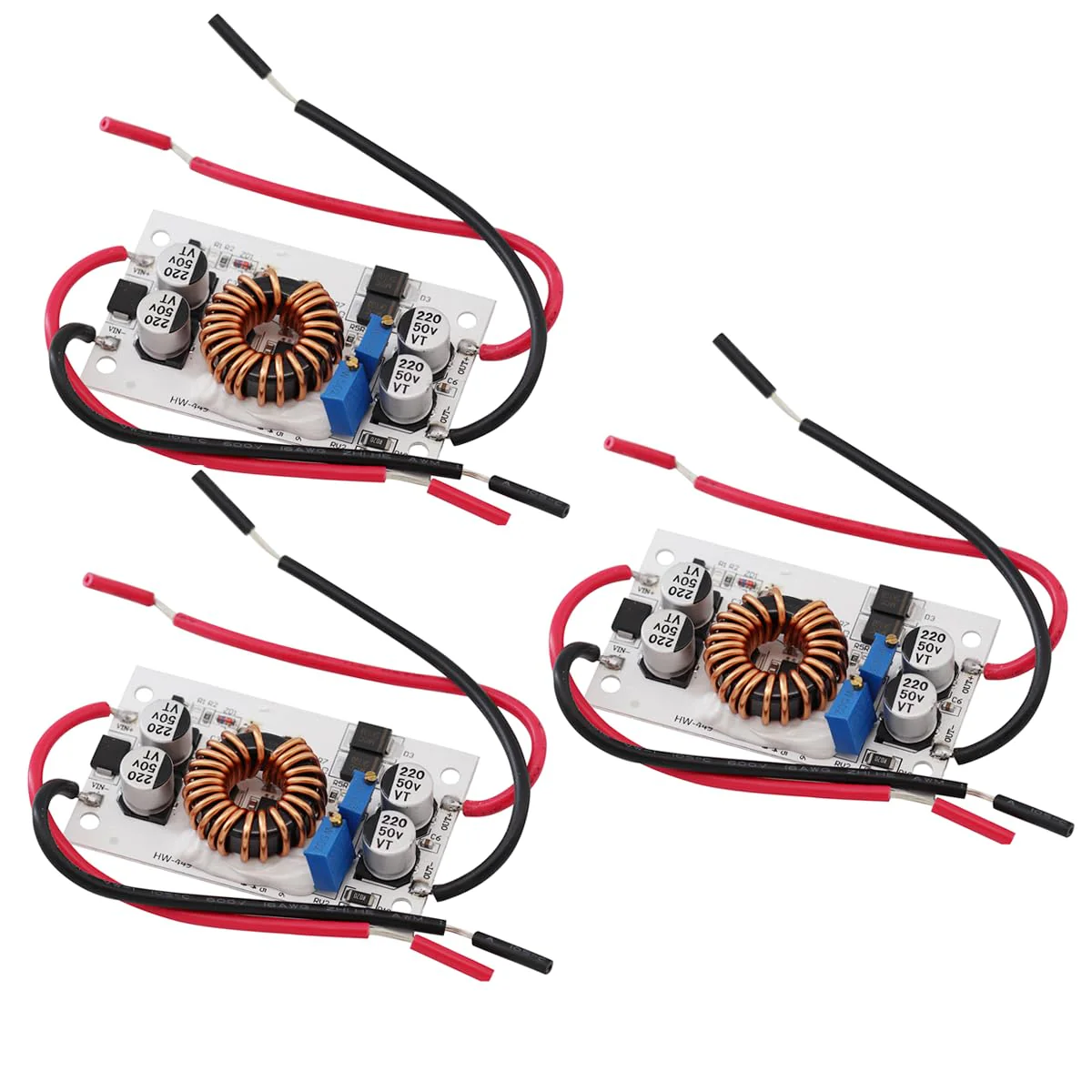 Heevhas DC-DC Boost Converter 250W 10A Adjustable Step-up Converter Constant Power Supply Module LED Driver Boost Module (Pack of 3)