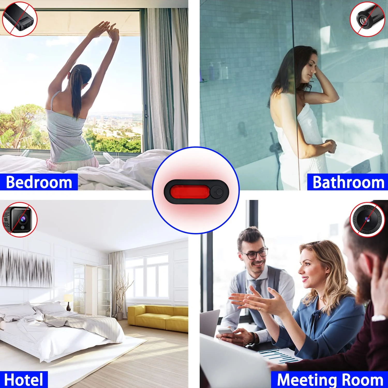 Hidden Camera Detector, LED Hidden Device Detector with Infrared Viewfinders - Pocket Sized Anti Spy Camera Finder Locates Hidden Camera in AirBnB, Hotels and Bathroom - Image 3