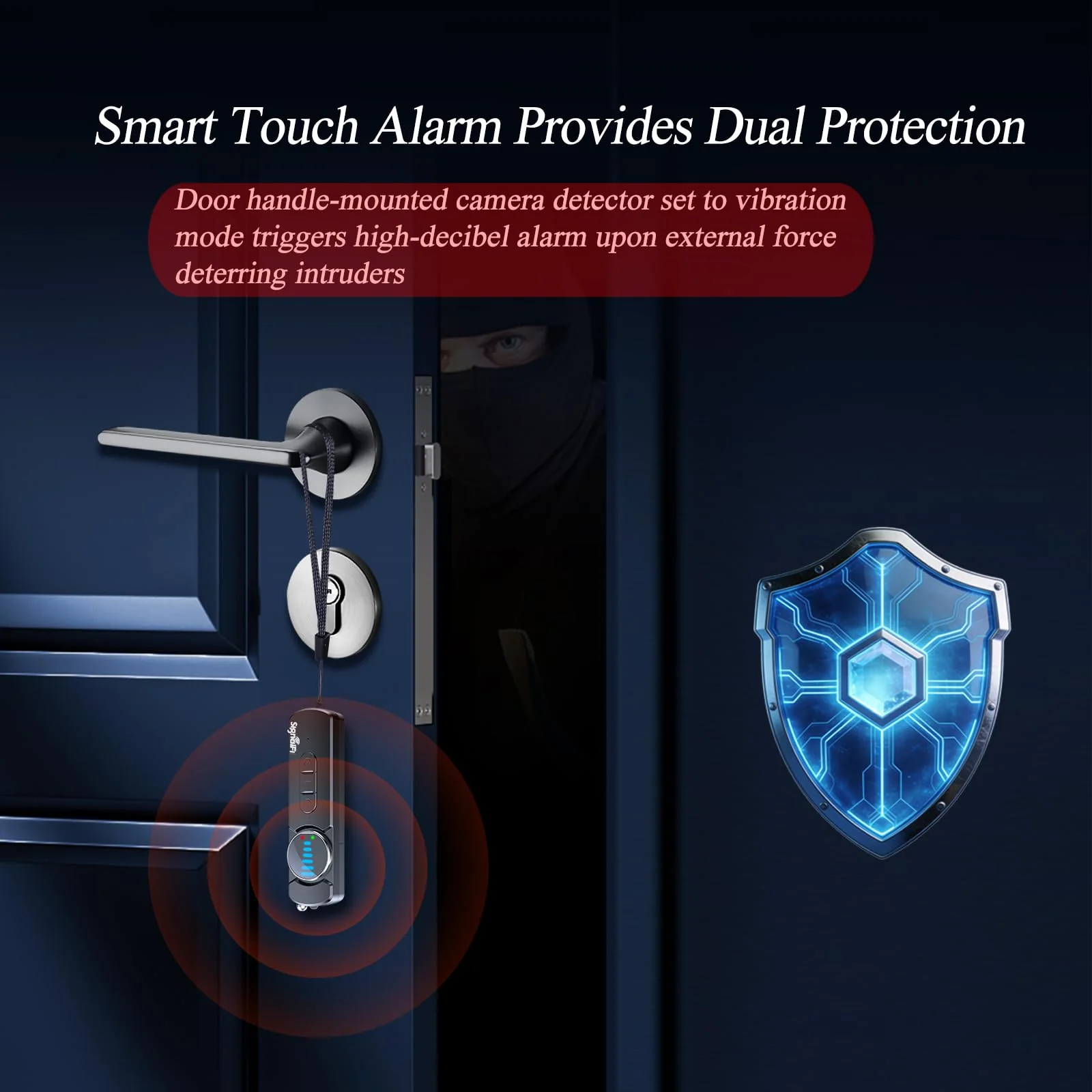 Hidden Camera Detector,Upgraded Hidden Bug and Camera Detector, Bug & GPS Tracker Detector Portable Privacy Protector for Travel/Hotel/Car, Camera Detector Spy Camera Finder with LED (Black) - Image 4