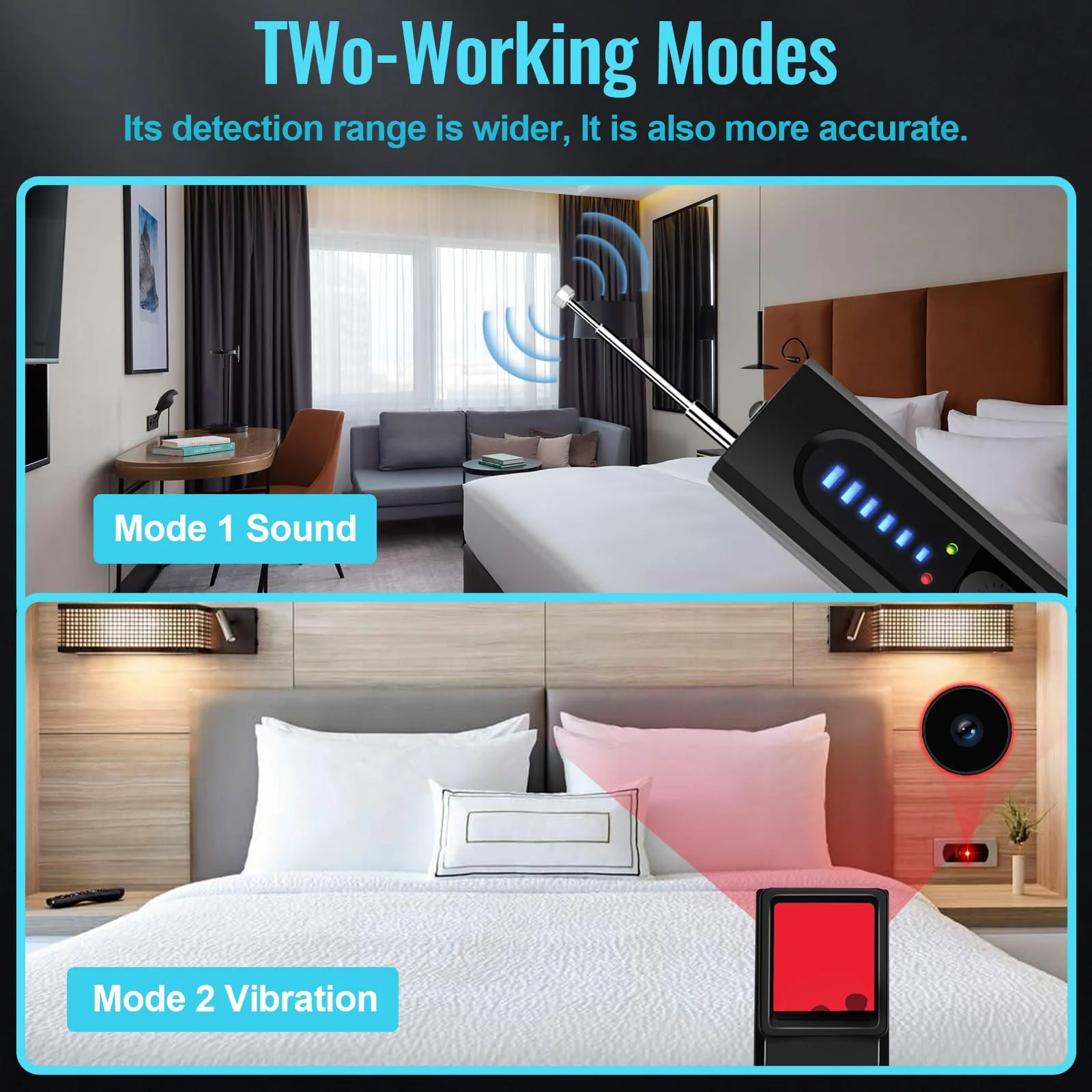 Hidden Camera Detectors, Anti-Spy Camera Finder Detector, Bug Detector, GPS Hidden Camera Detectors, Tracking Device Detectors, Camera Detector for Hotels, Home, Airbnb, Office (X13) X13 - Image 3