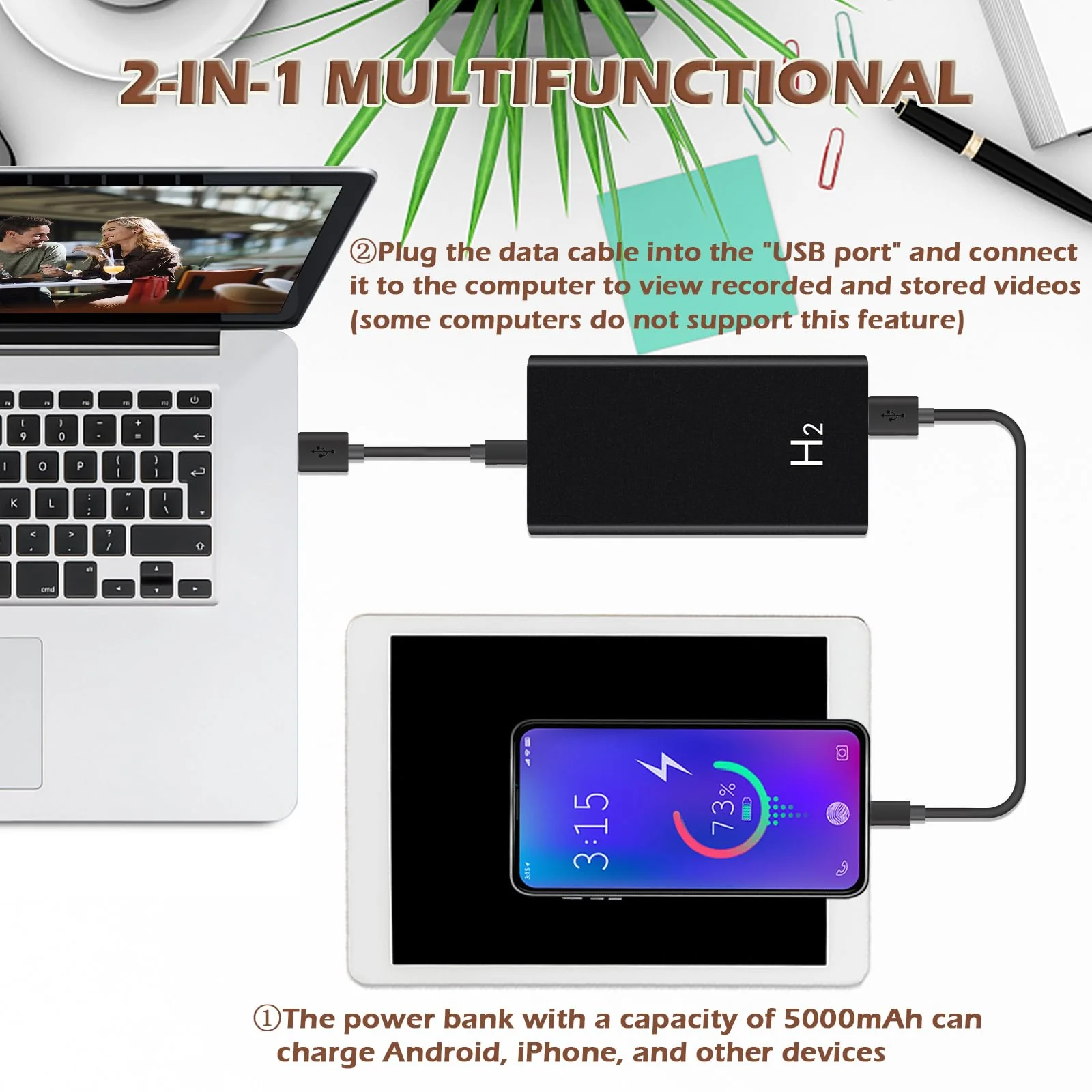Hidden Camera Nanny Cam No WiFi Security Cameras 1080P FHD Mini Body Camera Outdoor Indoor with Night Vision for Home Surveillance No Audio - Image 5