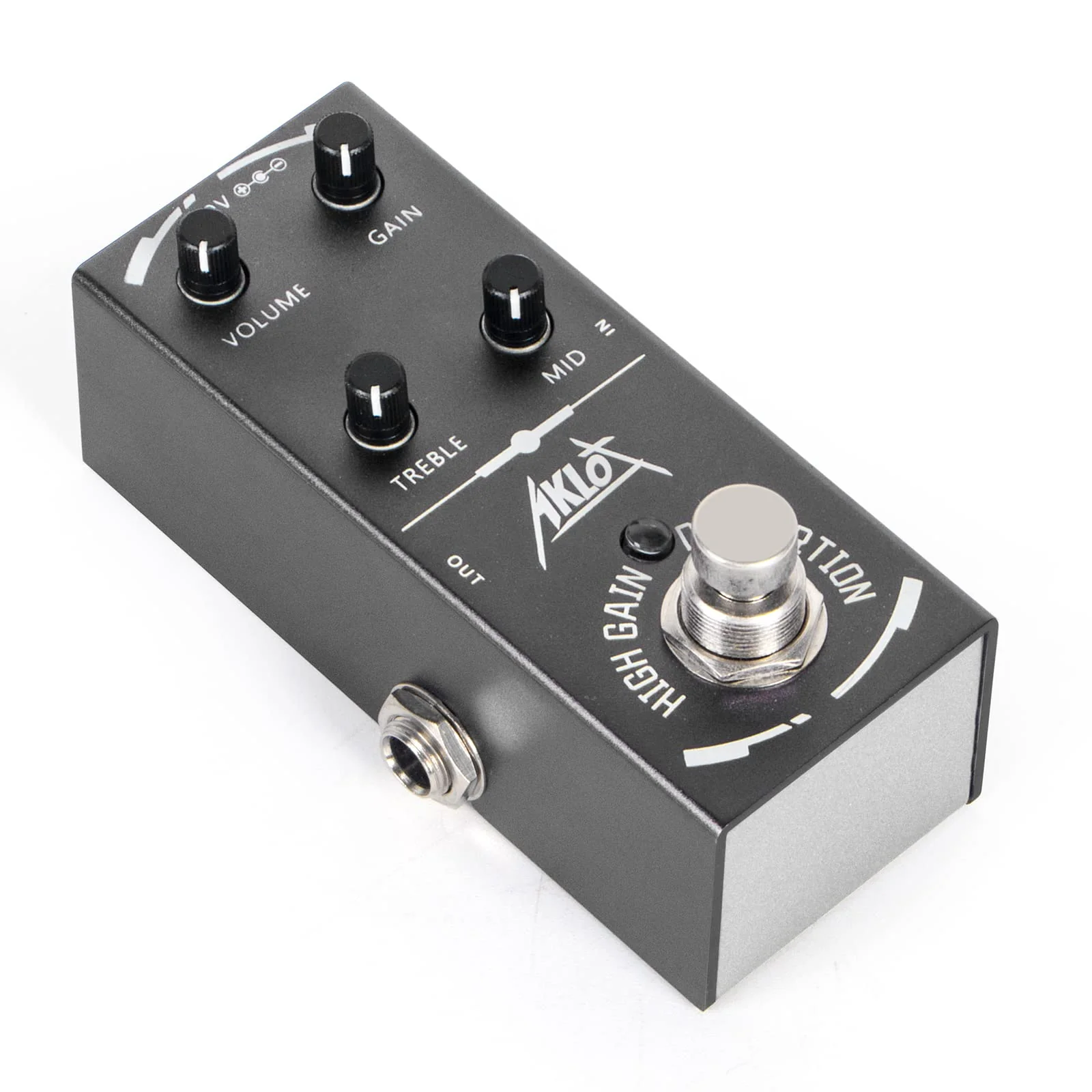High Gain Distortion Guitar Pedal, AKLOT Electric Effects Pedals Mini Single Type DC 9V True Bypass High Gain Distortion