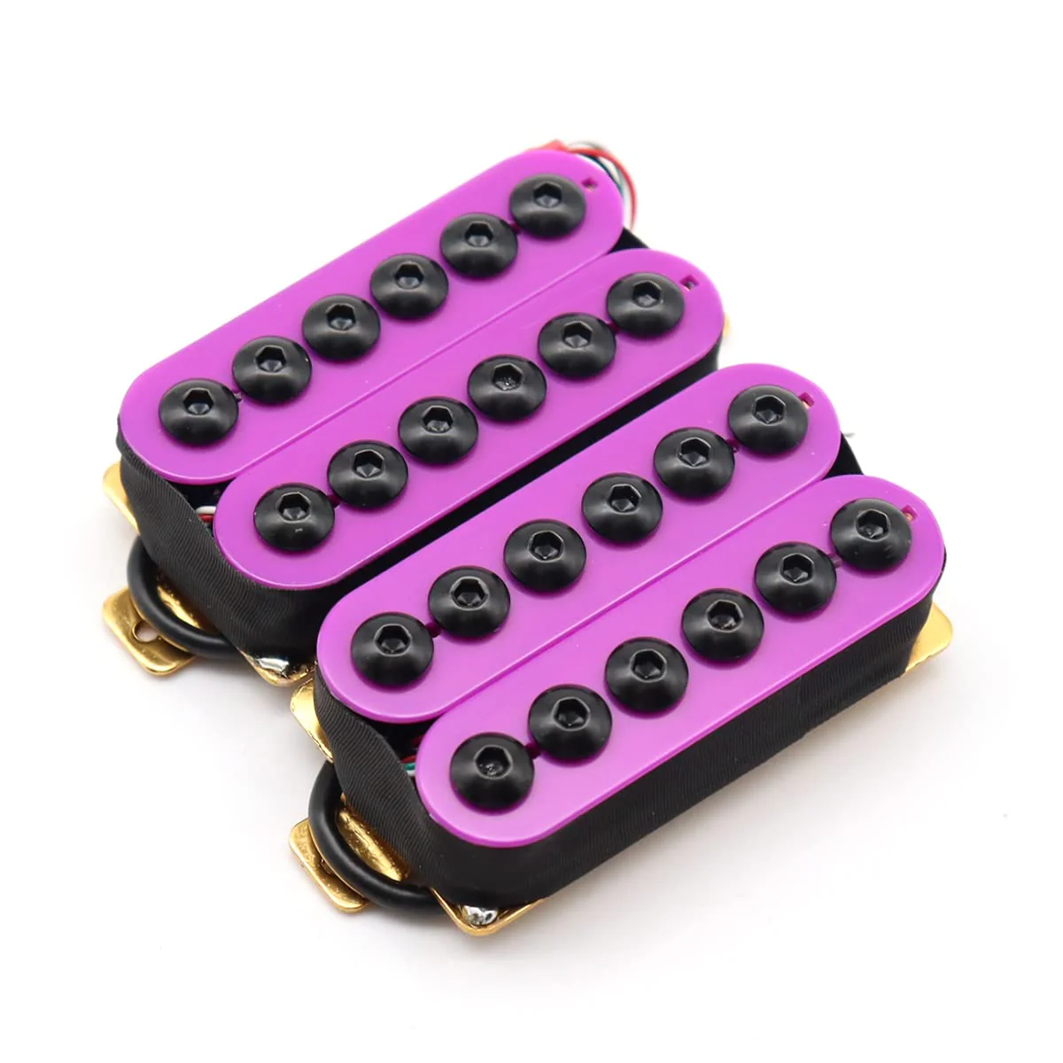 High Output Invader style Guitar Humbucker Pickups Ceramic Magnet Neck and Bridge Pickups For Electric Guitar Parts (Purple) Purple