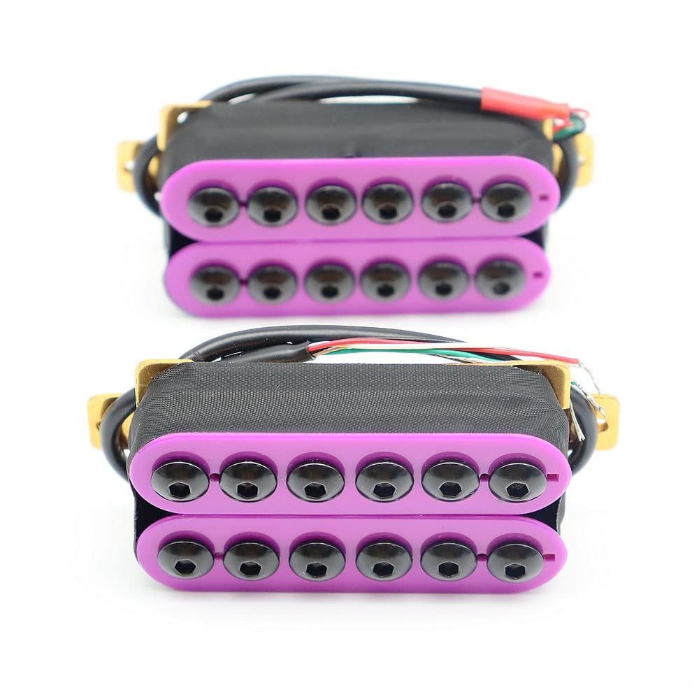 High Output Invader style Guitar Humbucker Pickups Ceramic Magnet Neck and Bridge Pickups For Electric Guitar Parts (Purple) Purple - Image 5