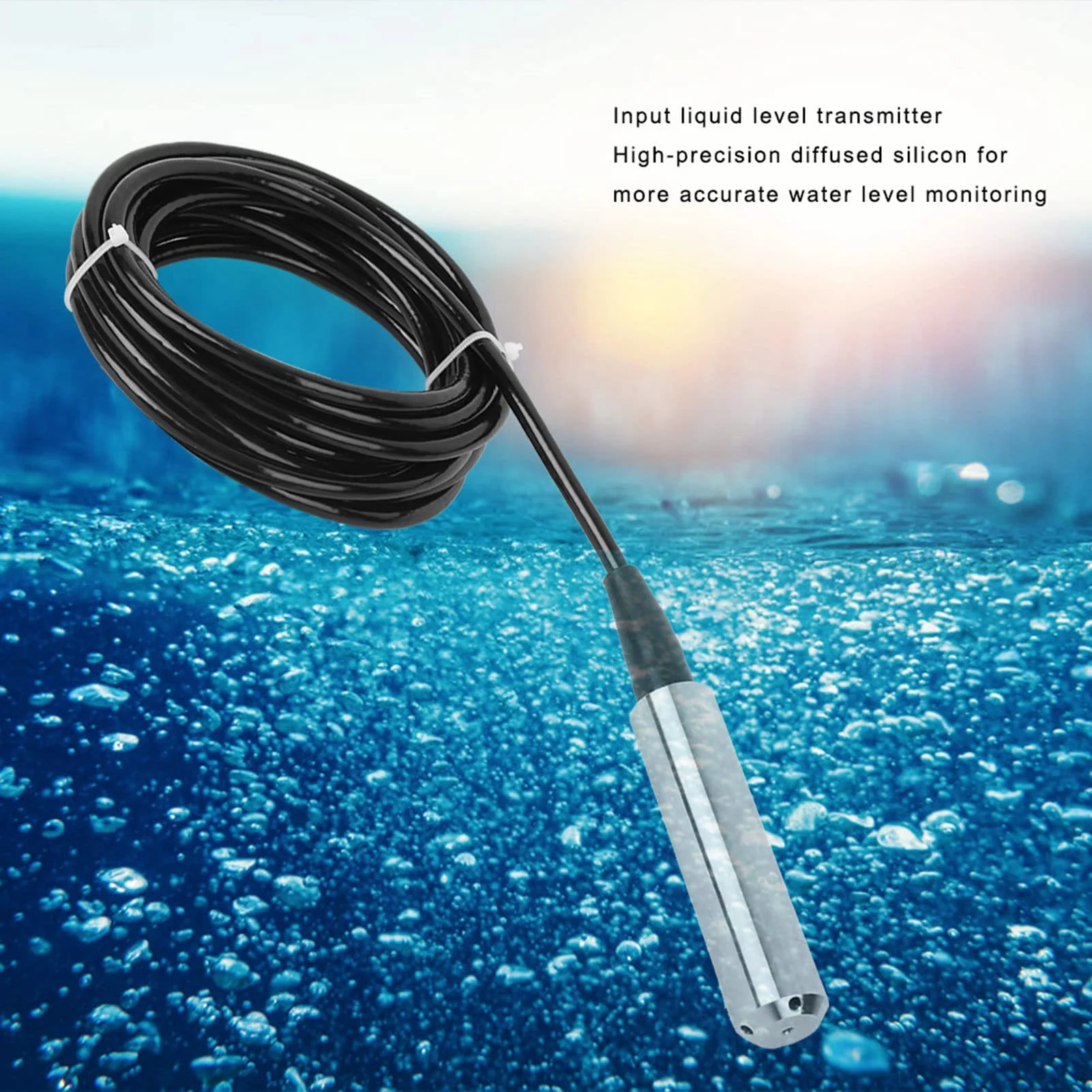 High Precision Level Transmitter, 4-20MA Output, Waterproof IP68 Protection, Shockproof Design, Water Level Sensor for Water Measurement (0-2 Metre Range) 0-2 Metre Range - Image 3