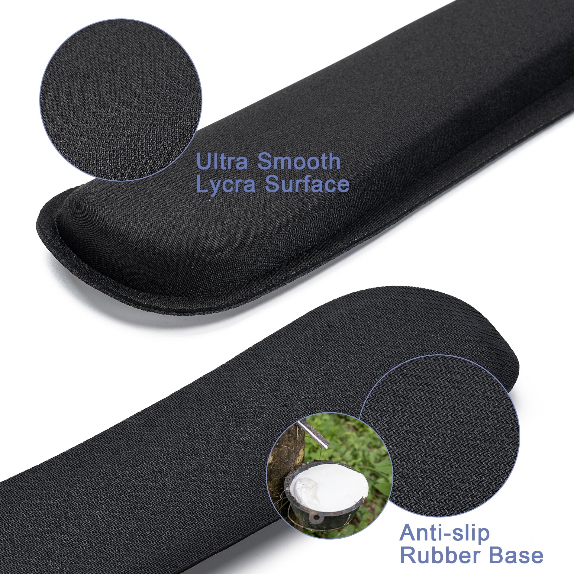 Hoewina Keyboard Wrist Rest,Ergonomic Wrist Rest,Superfine Fabric and Gel Memory Foam Wrist Pad for Computer Keyboard for Easy Typing & Pain Relief, Suitable for Office, Family, Outdoor, Black - Image 5