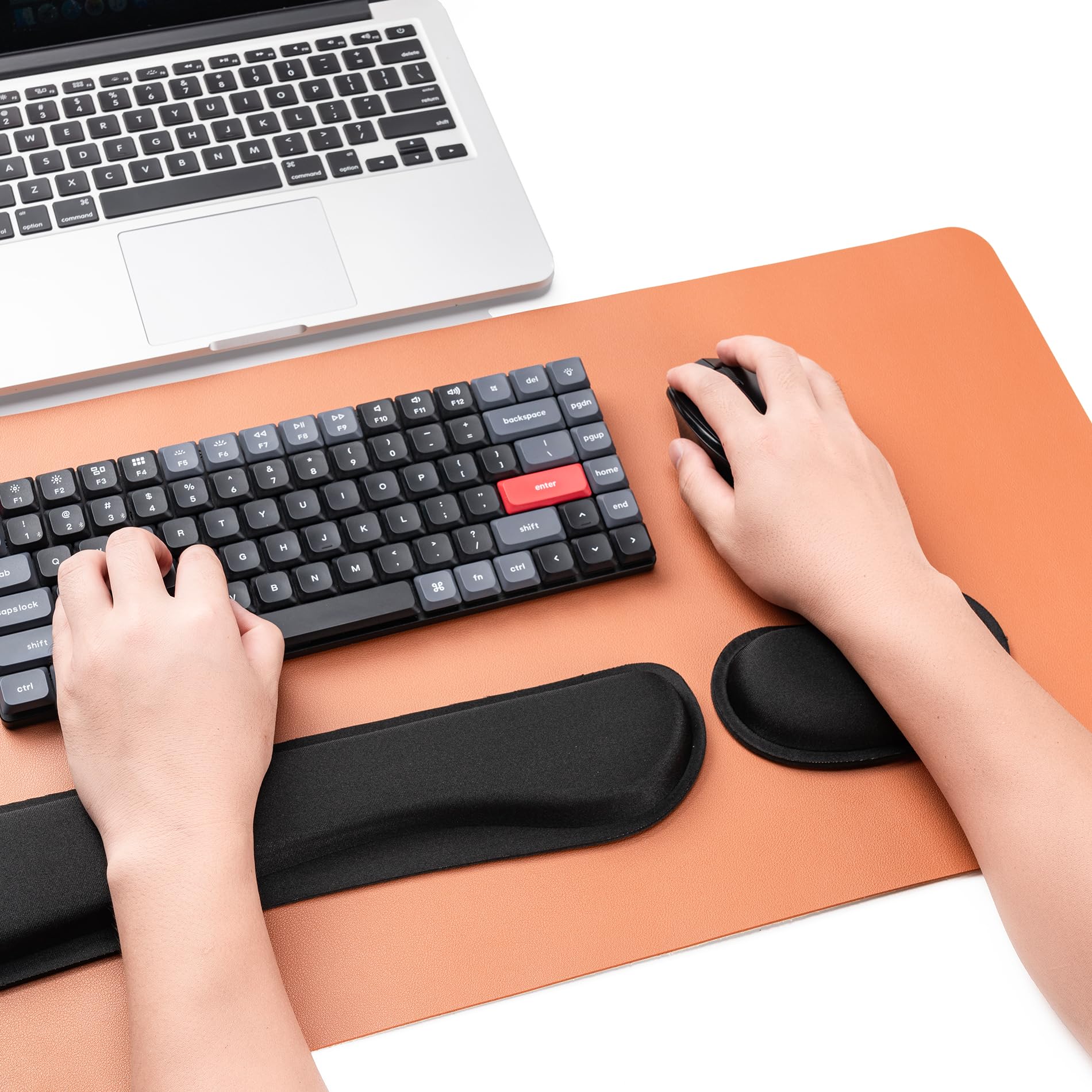 Hoewina Keyboard Wrist Rest,Ergonomic Wrist Rest,Superfine Fabric and Gel Memory Foam Wrist Pad for Computer Keyboard for Easy Typing & Pain Relief, Suitable for Office, Family, Outdoor, Black - Image 6