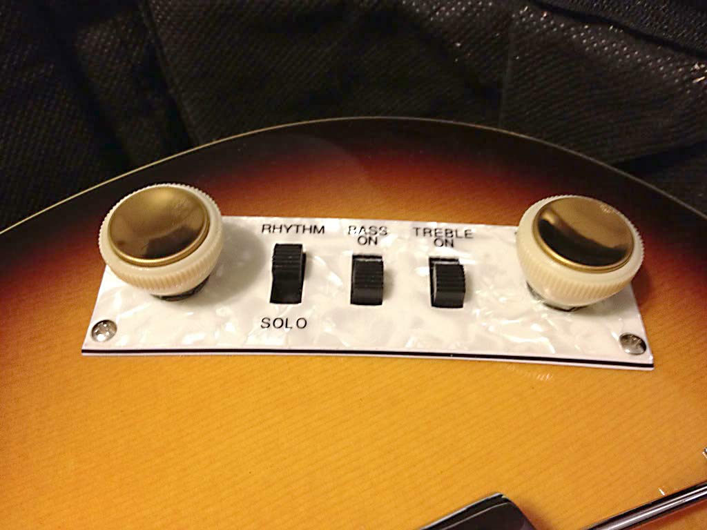 HOFNER VINTAGE TEA CUP BASS GUITAR KNOBS CREAM W/GOLD CENTER (SET OF 2)NEW - Image 3