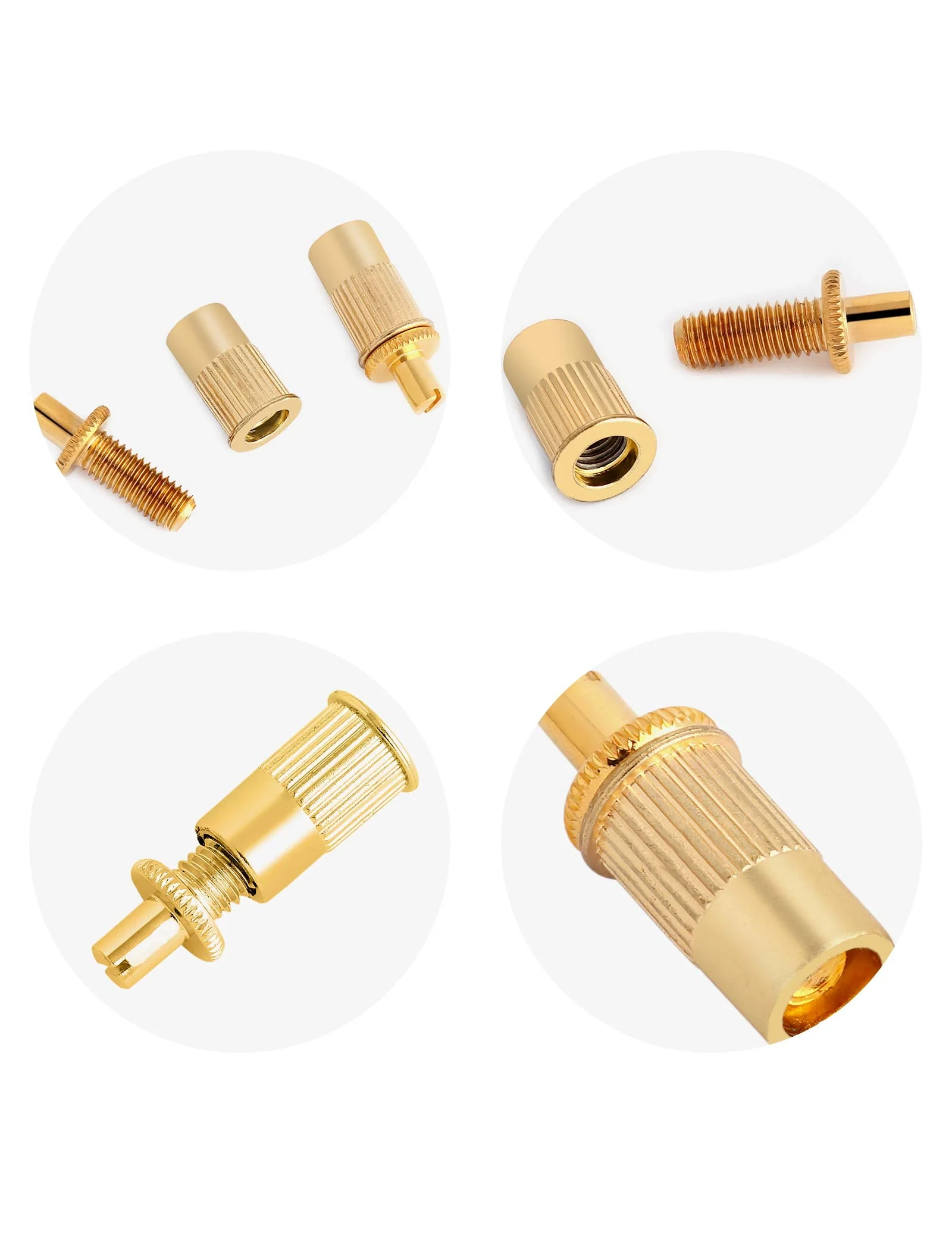 Holmer Tune-O-Matic Style Guitar Bridge Roller Saddles 6 String Gold Plated Compatible with LP Les Paul SG Style Electric Guitar Parts Replacement. - Image 5