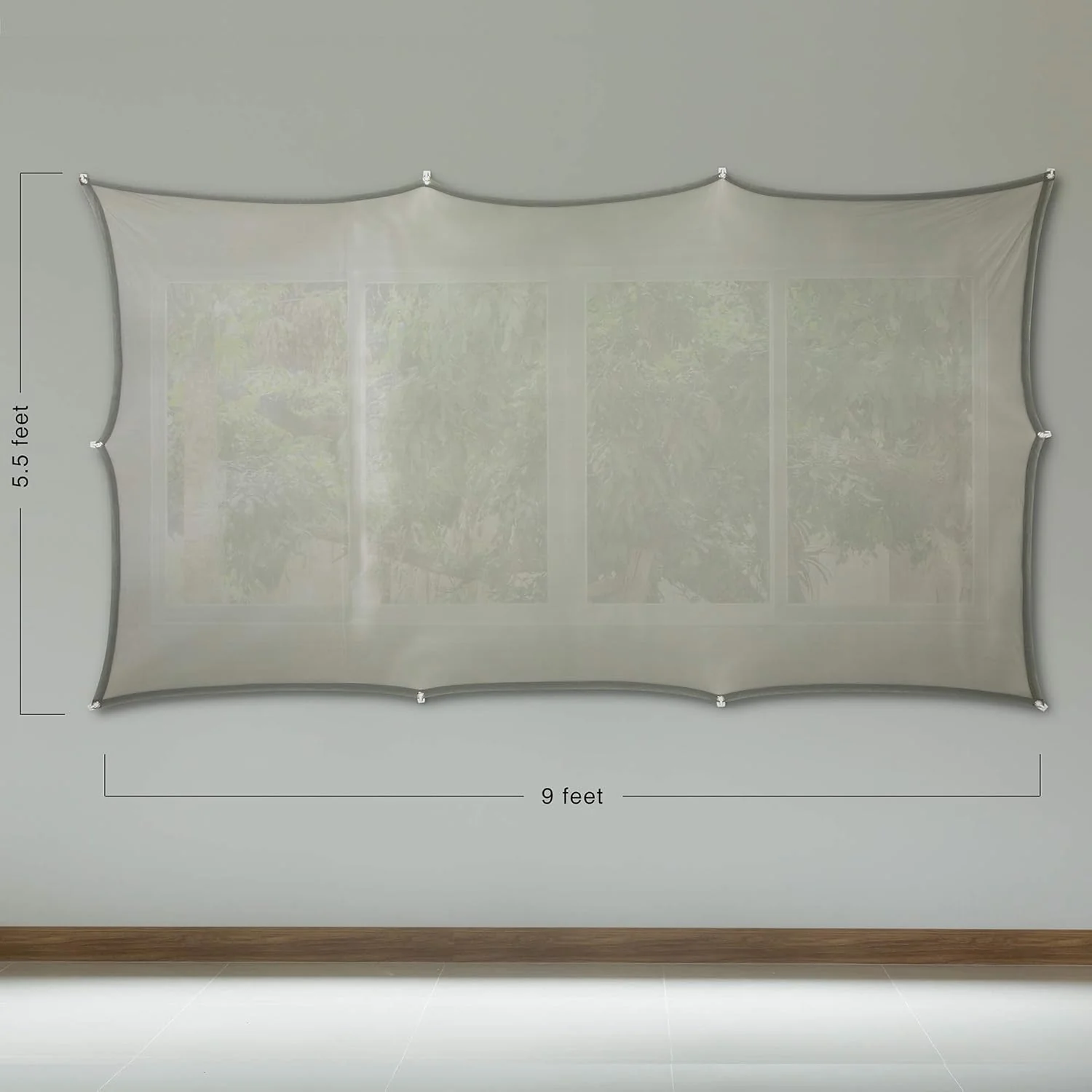 Holographic Rear Projection Screen-with Mounting Hardware for Projecting Halloween Videos(5 ft x 9 ft) - Image 3