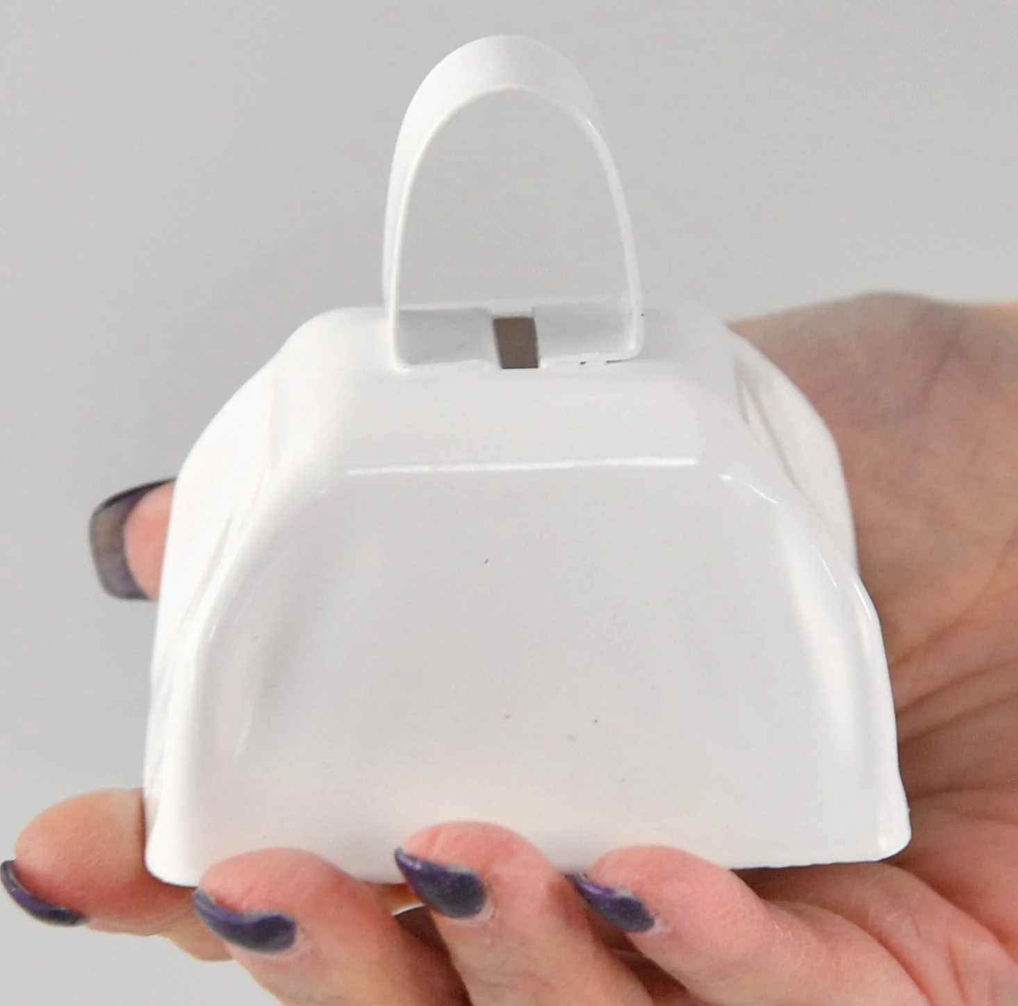HOME-X Set of 12 Cowbells, Sporting Event Bells, Cheering Bells, Party Noise Makers, School, Reception Desk, Counter Bell, White, 3” L x 2 3/8” W x 3” H - Image 2