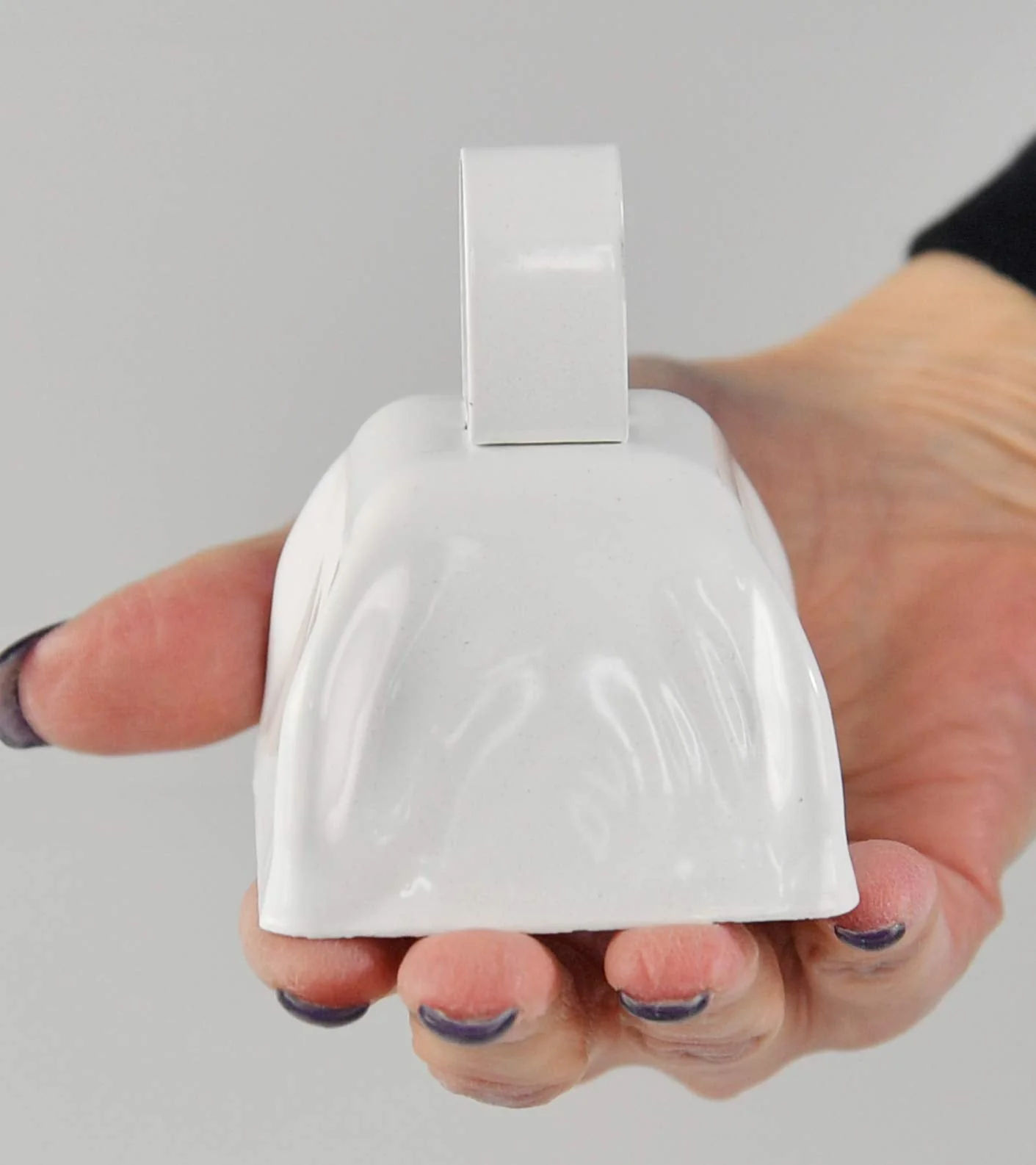HOME-X Set of 12 Cowbells, Sporting Event Bells, Cheering Bells, Party Noise Makers, School, Reception Desk, Counter Bell, White, 3” L x 2 3/8” W x 3” H - Image 7