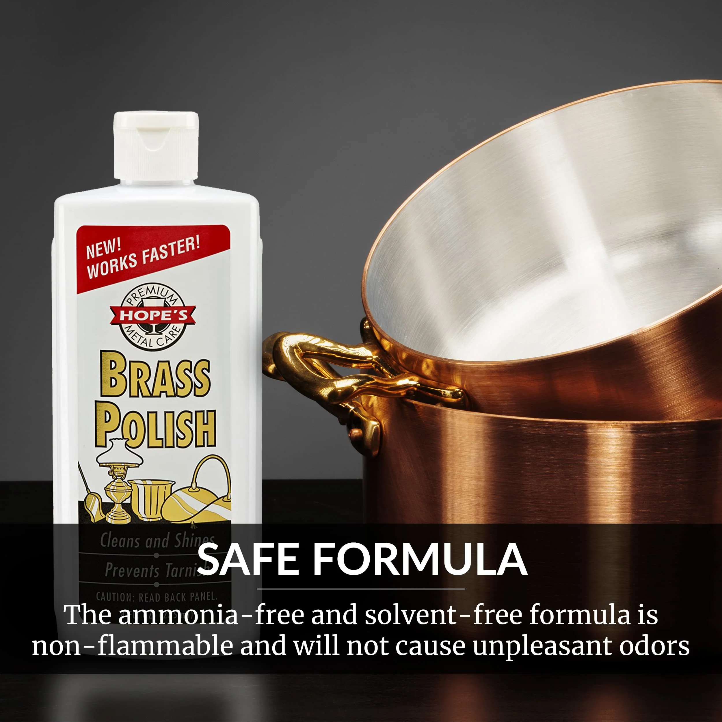 HOPE'S Brass Polish and Cleaner, Prevents Tarnish, Safe for Brass, Copper, Chrome, and Sterling Silver, Metal Polish for Cymbals, Trombone, Trumpet, and Other Instruments, 8 oz, Pack of 2 8 Fl Oz (Pack of 2) - Image 7