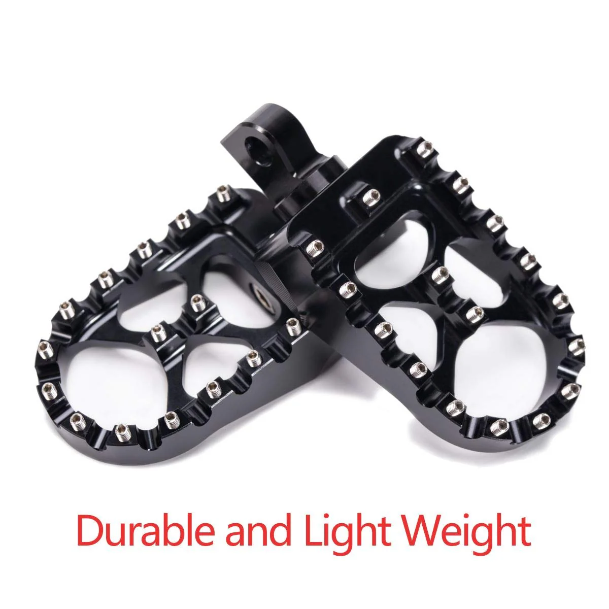 Hopider CNC Wide Foot Pegs 360° Roating MX Chopper Bobber Style for harley Dyna Sportster Fatboy Iron 883,Black black - Image 6