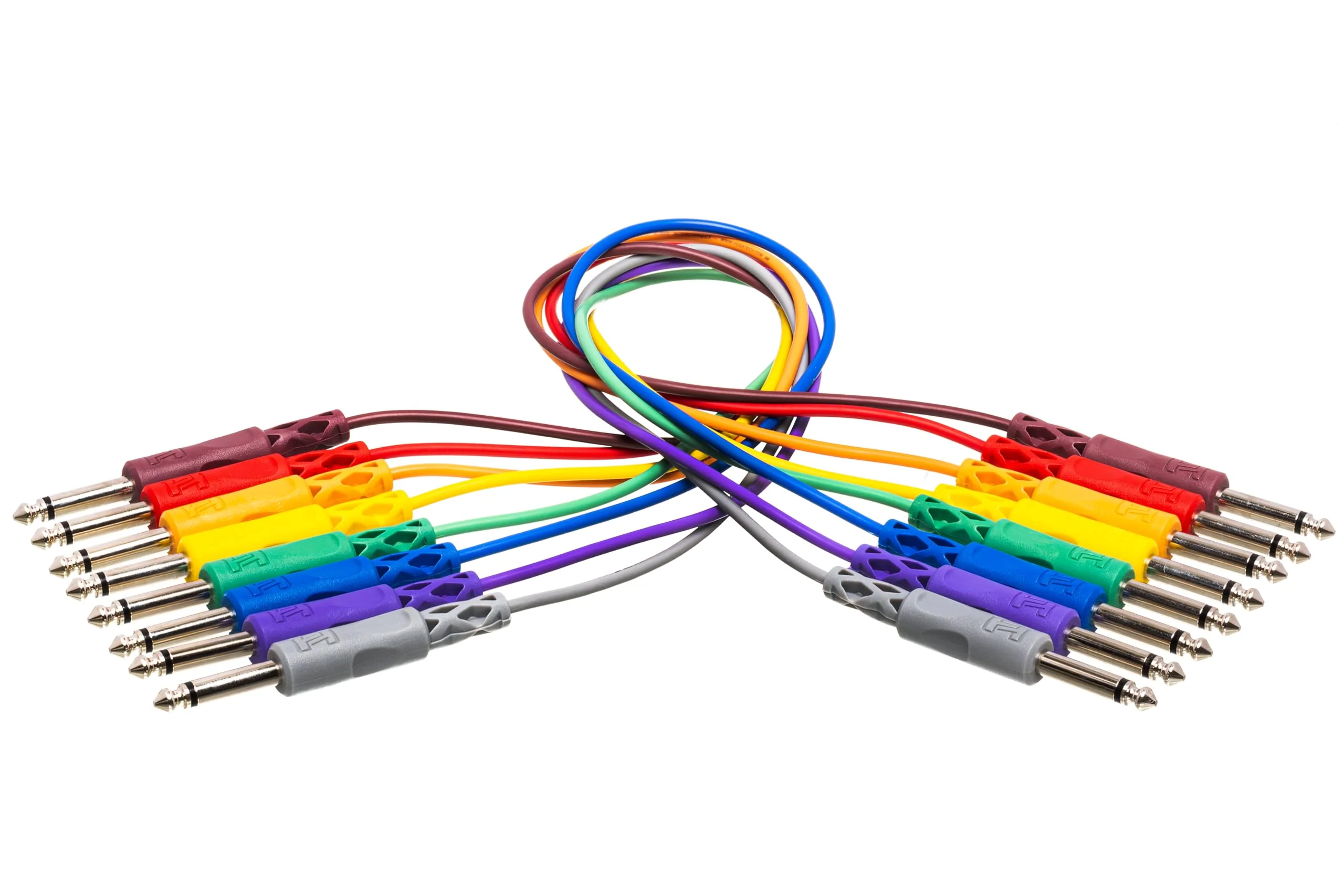 Hosa CPP-845 Unbalanced Patch Cables, 1/4 Inch TS to Same, 1.5 Feet