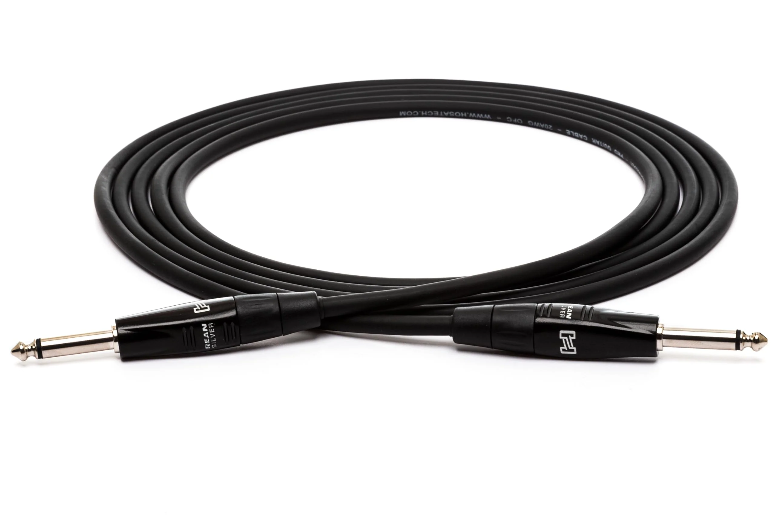 Hosa HGTR-025R Pro Guitar Cable, REAN Straight to Right-angle, 25 Feet