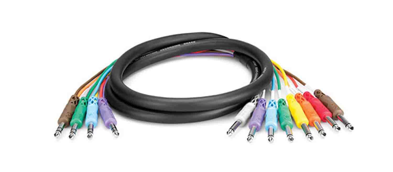 Hosa STP-803 Insert Snake, 1/4 Inch TRS to Dual 1/4 Inch TS, 9.8 Feet