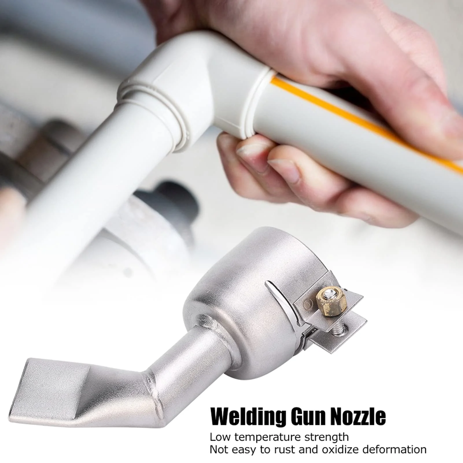 Hot Air Gun, Leister Nozzles, Welding Gun Nozzle 120 Pack of 2 Grade Leister Tools Boquilla Para Soldar Tpo Tips Puntas Heat Guns De 40 MilĂmetros Soldadora Hot Air Weld Plastic Welder Angled For - Image 2