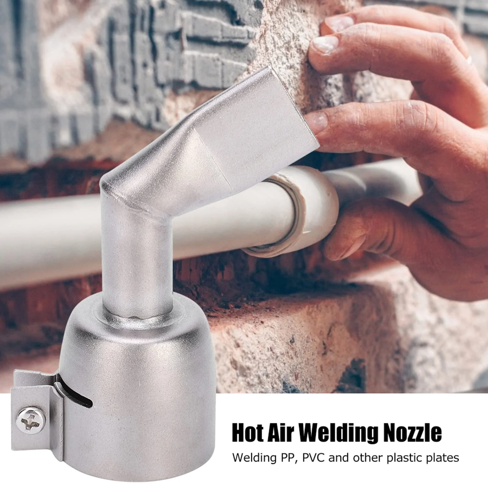 Hot Air Gun, Leister Nozzles, Welding Gun Nozzle 120 Pack of 2 Grade Leister Tools Boquilla Para Soldar Tpo Tips Puntas Heat Guns De 40 MilĂmetros Soldadora Hot Air Weld Plastic Welder Angled For - Image 3