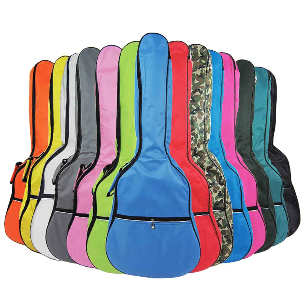 HOT SEAL 5MM Sponge Waterproof Durable Colorful Conventional Guitar Case Bag with Storage (For 40&41 Inch, Black) For 40&41 Inch