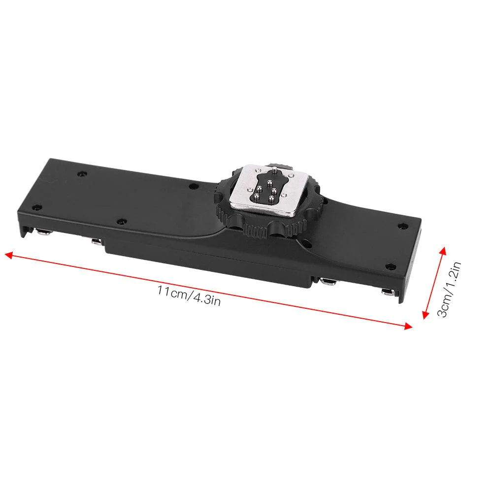 Hot Shoe Splitter, Hot Shoe Flash Light Bracket Ultralight Hot Shoe Extension Bar Mount Hot Shoe Mount Plate Adapter for SLR Camera Camcorder (for SLR (for - Image 8