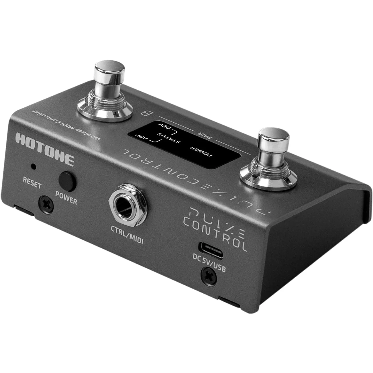 Hotone EC-2 Pulze Control Wireless MIDI Controller - 2-Footswitch Guitar Pedal with Bluetooth, 12Hr Battery, Mobile App - Image 2