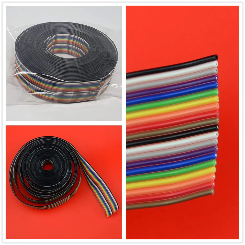 HUAZIZ 2 Rolls of Colourful Ribbon Cable, 1.27 mm Spacing Cable, 20 Pin Flat Rainbow Ribbon Cable for 2.54 mm Connectors, IDC Cable Rainbow (3 Metres/Rolls) - Image 8