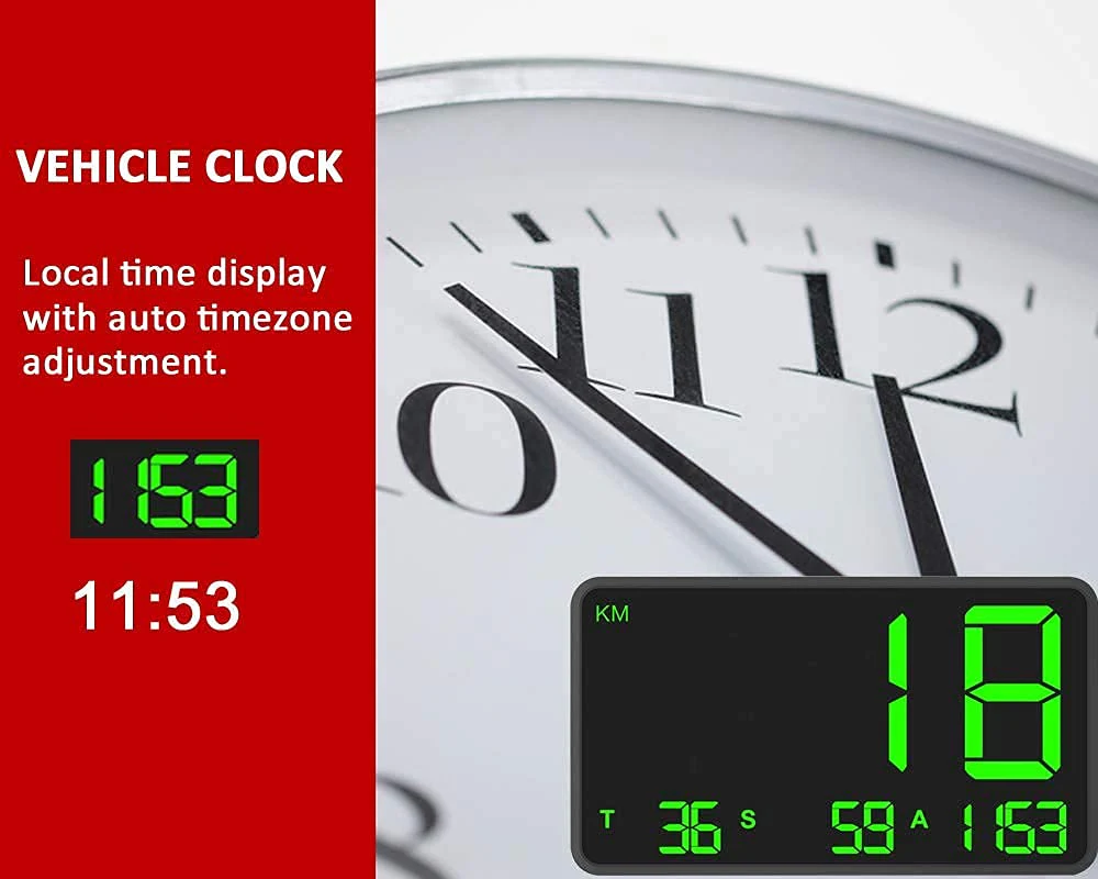 HUD Original Universal GPS Head Up Display Speedometer Odometer Car Digital Speed Display MPH Over Speed Alarm Car Clock for All Vehicles C60S/C80/C90 - Image 6