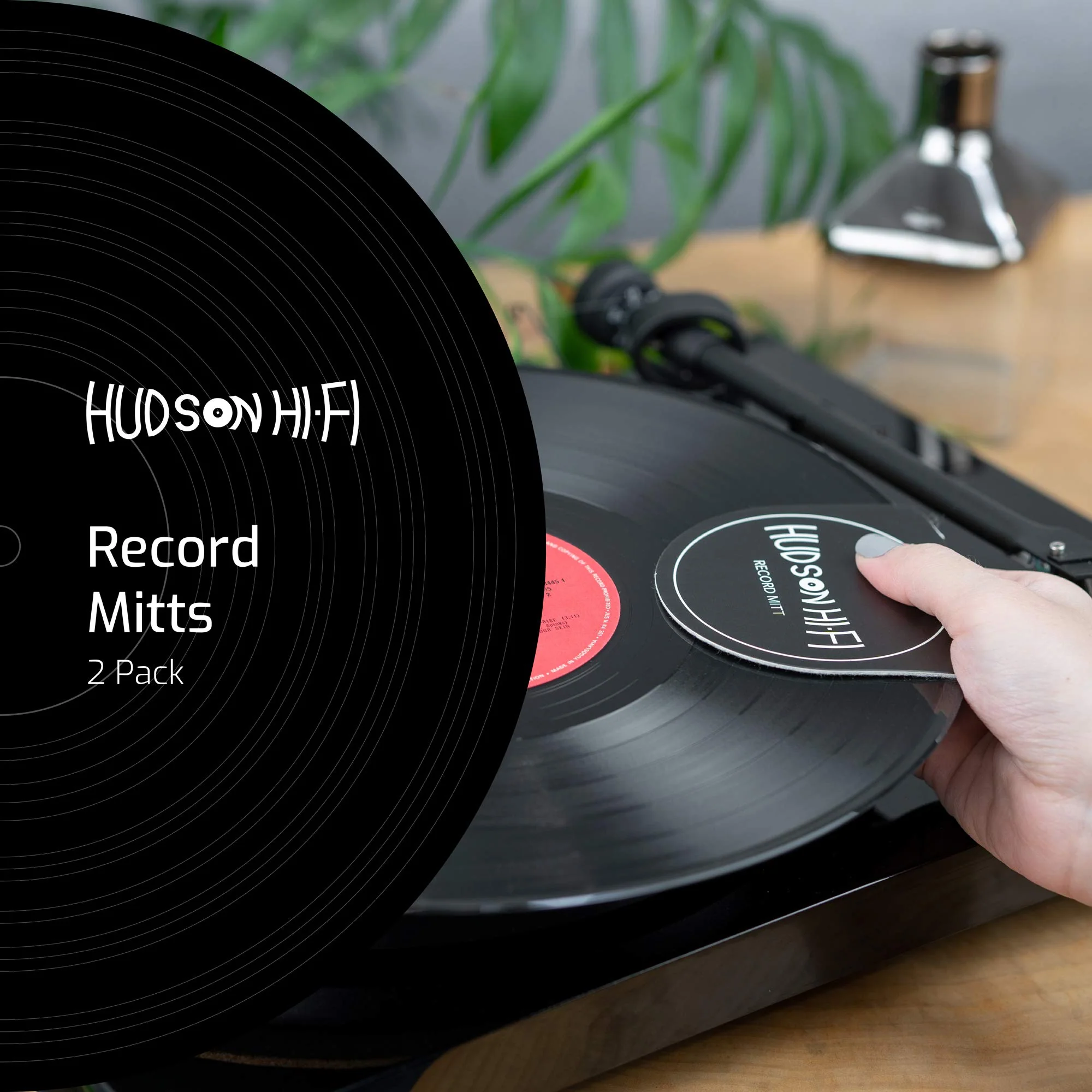 Hudson Hi-Fi 3 Pack Record Mitt Anti Static Record Cleaner & Handler - Record Player Accessories with Soft Microfiber Material for Safe Easy LP Handling and Avoiding Dirty Fingers - Image 2