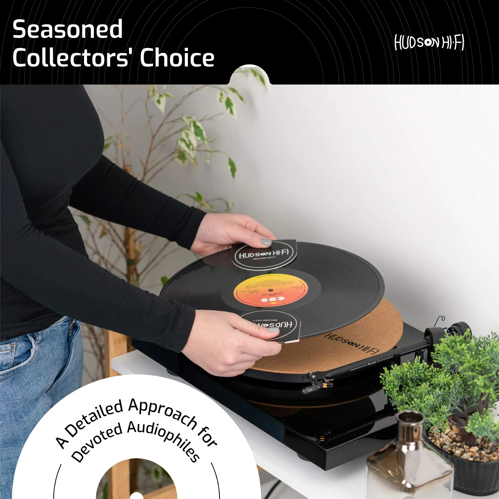 Hudson Hi-Fi 3 Pack Record Mitt Anti Static Record Cleaner & Handler - Record Player Accessories with Soft Microfiber Material for Safe Easy LP Handling and Avoiding Dirty Fingers - Image 6