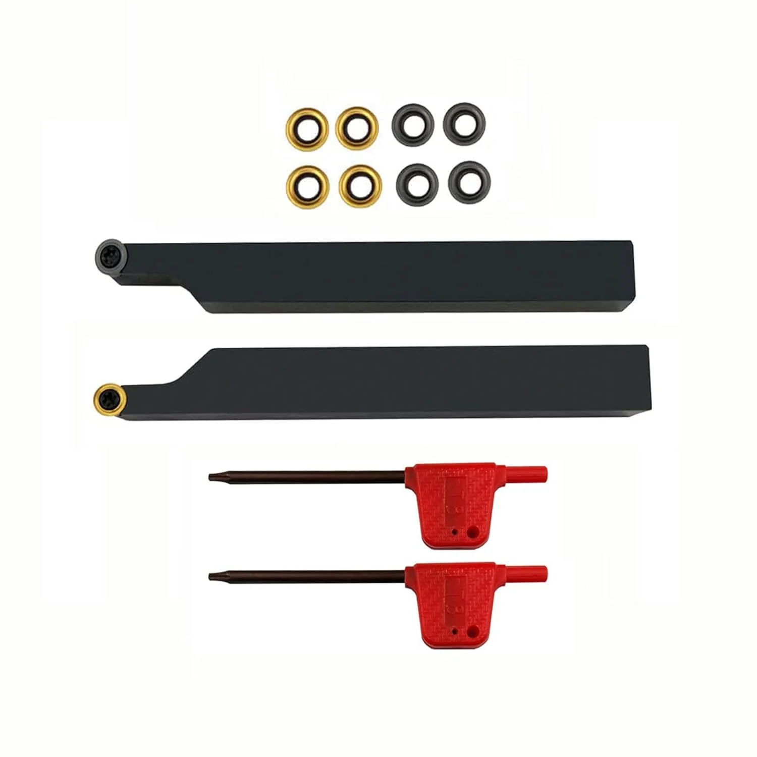Hunricho 3/8" 1/2" SRACR1010/1212 H06 Lathe Lathe Holder Lathe Lathe Lathe with RCMT0602 Round Carbide Router Bits (2pcs 1/2 Holder + 10pcs Inserts) 2 pieces 1/2 holders + 10 pieces inserts