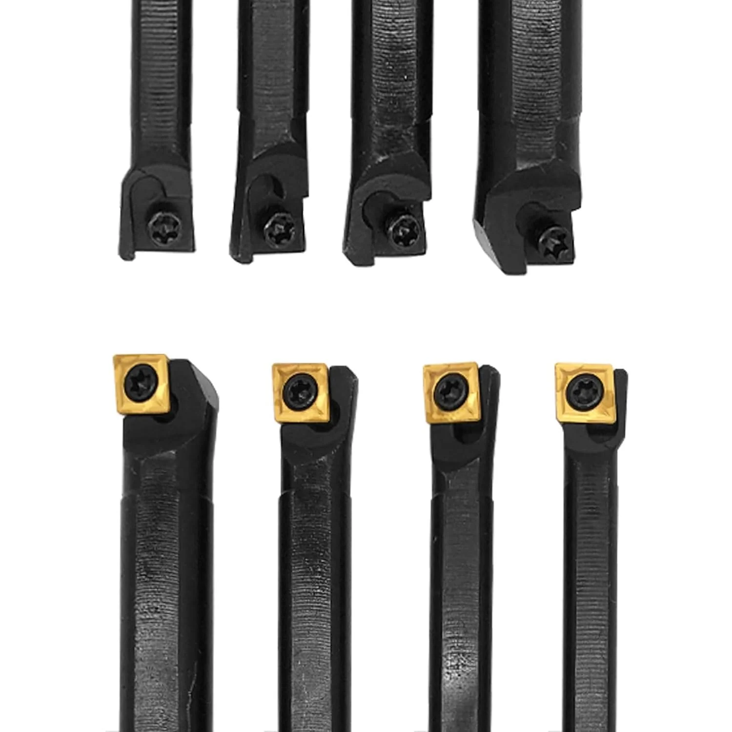Hunricho Mini Metal Lathe Tools Drill Bar Set 15 / 64 inches, 9 / 32 inches, 5 / 16 inches, 3 / 8 inches Shank Rotary Tool Holder with CCMT21.51 CCMT06 Drill Rod Replacement Carbide Turninng Inserts 4pcs Bohrstange - Image 4