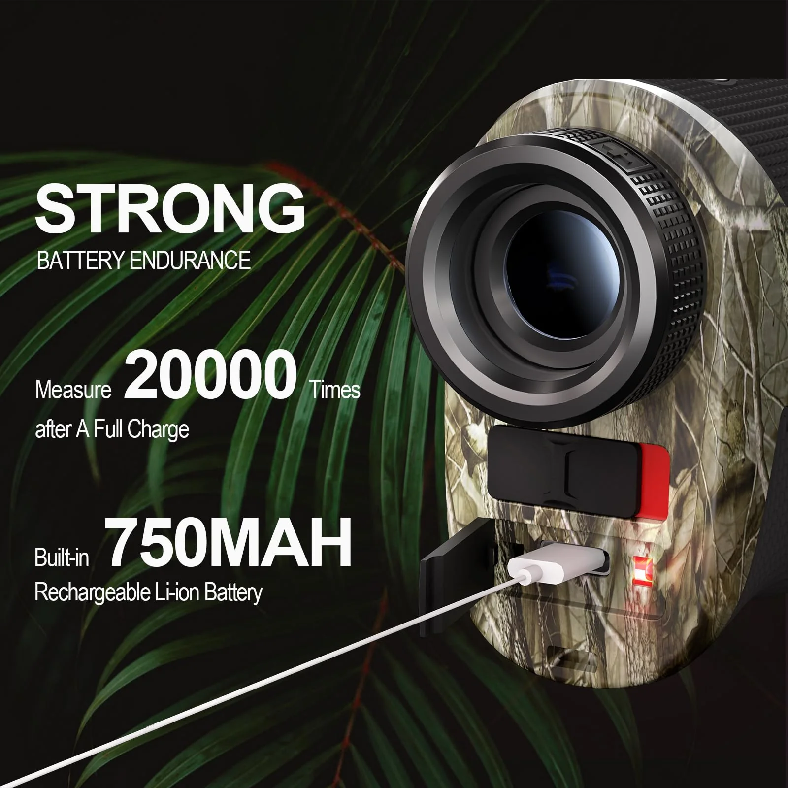 Hunting Rangefinder 765/1093Y Laser Range Finder 6X Magnification, Distance/Angle/Speed Measure, Flagpole Locking Vibration Scan Compact Rangefinders Device for Golf, Hunting, Shooting & Hiking a. 765Y Camo - Image 5