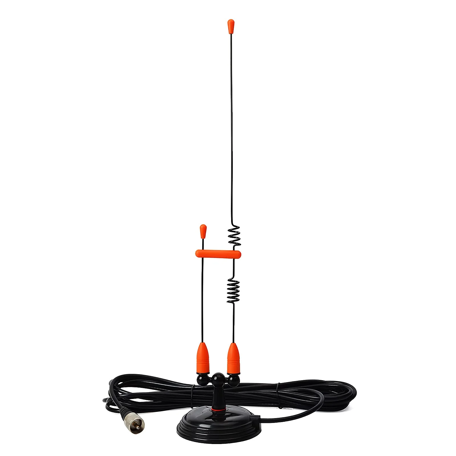 HYS Amateur Antennas Dual-Band VHF 144/UHF 430MHz Magnetic Base Mobile Antenna W/13 ft RG58 Coax Cable UHF-male/PL259 for Motorola Kenwood Midland SO239 Mobile Radios (Orange&Black) Orange&Black - Image 7