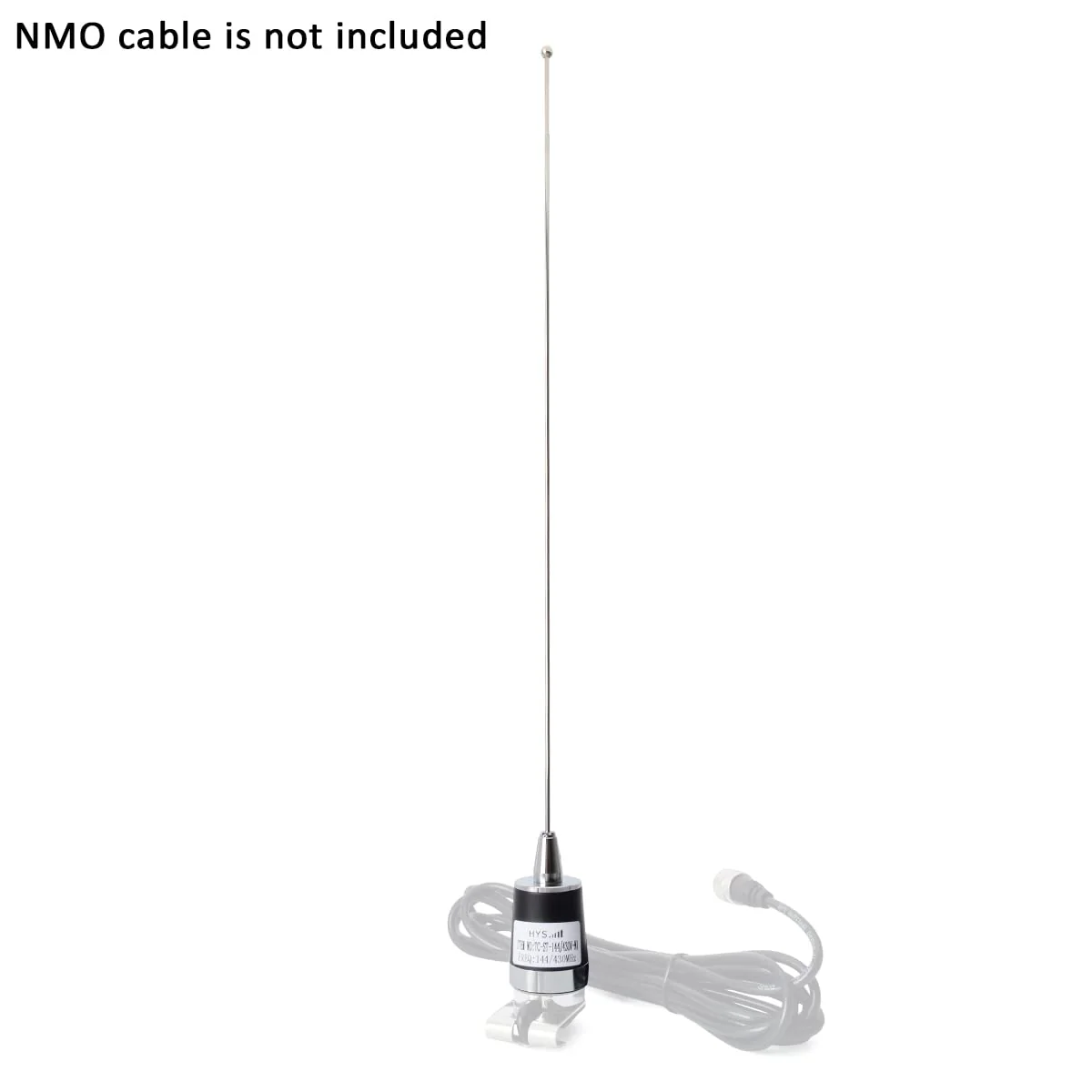 HYS Dual Band NMO Antenna, 21Inches 2.15dBi 144/430MHz 100Watt Whip for Yaesu Motorola ICOM Kenwood Mobile Radios Transceiver silver - Image 5