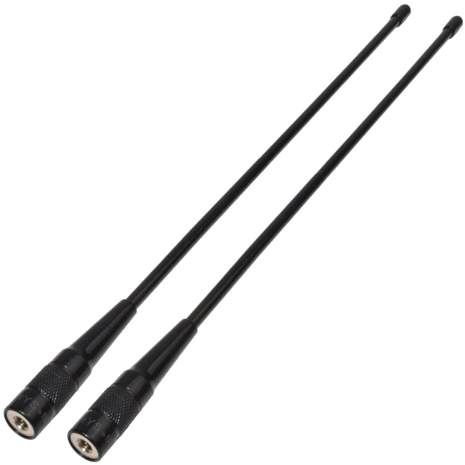 HYS GMRS HT Pre Tuned SMA Male Base Antenna, UHF 462-467Mhz Walkie Talkie Antenna for 460-470Mhz Midland WOUXUN Motorola Kenwood Icom Vertex Blackbox HYT Hytera Two Way Radio Black 2PCS (462-467Mhz)