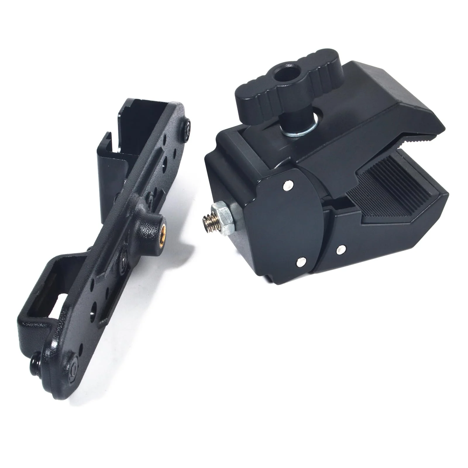 HYS Radio & Speaker Mic Clamp Mount Holder - Quick Release for Uniden BC906W Wireless CB Microphone and Speaker, Marine Radio, Walkie Talkie, Police Scanner w/ Belt Clip & Knob Holder Base HYSZ10AL - Image 7