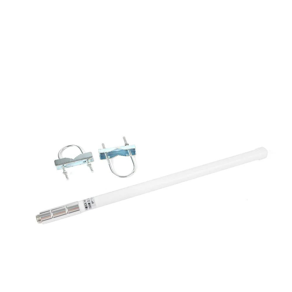 HYS TC-40UV Dual Band VHF UHF 2meter 70cm 144/430Mhz 2.5dBi 100W 15.7inch Fiberglass Outdoor Base Antenna with SO239 (UHF Female) Connector For ICOM Yaesu Midland Motorola Mobile Ham Radio Transceiver White 136-174/400-470Mhz